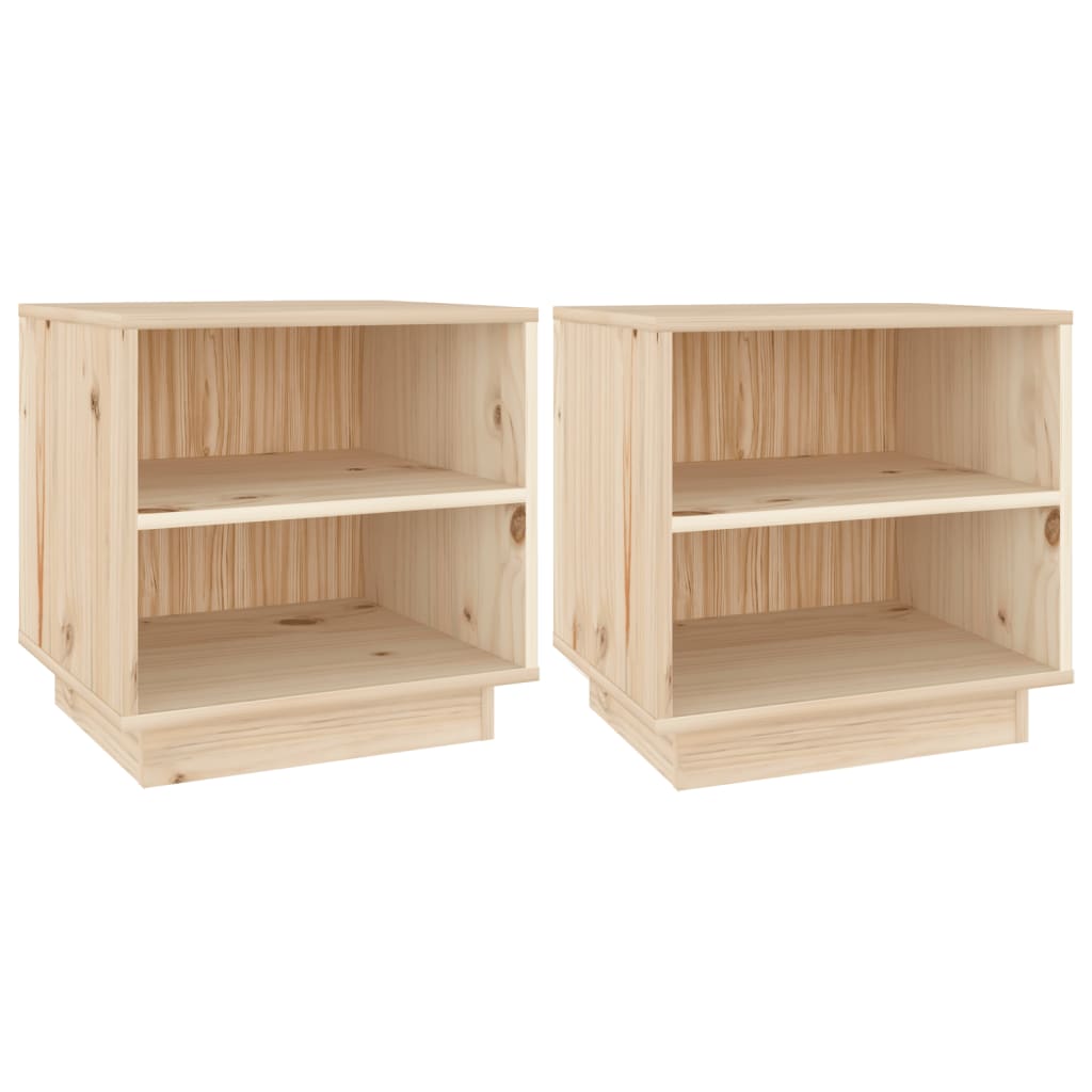 Lot De 2 Tables De Chevet Avec Étagères 40 X 34 X 40 Cm Dec034790