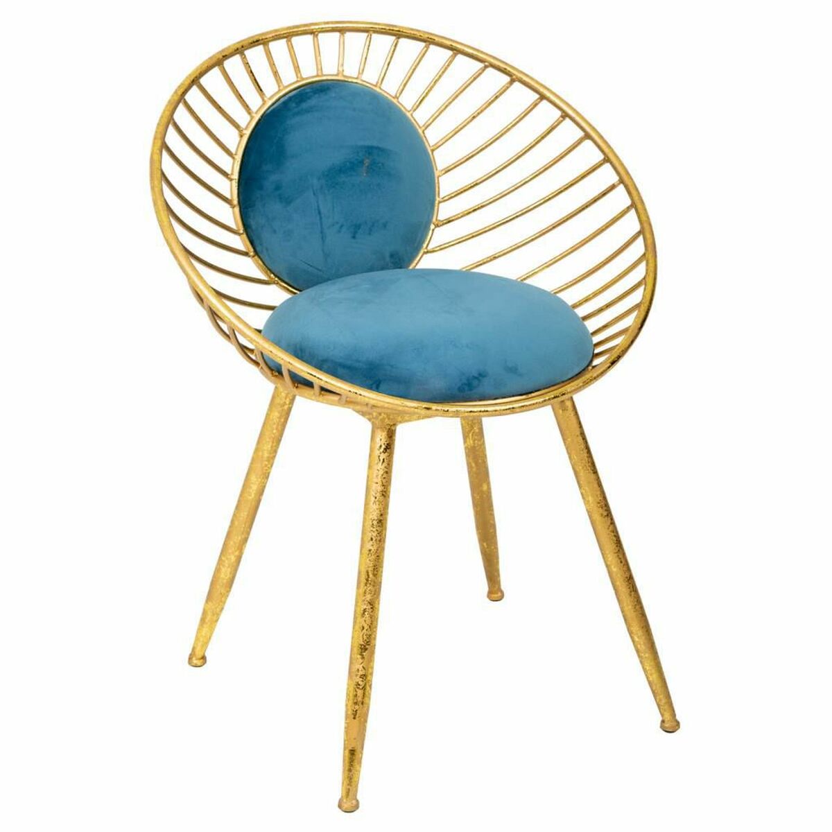 Banquette Alexandra House Living Bleu Doré 46 X 70 X 55 Cm