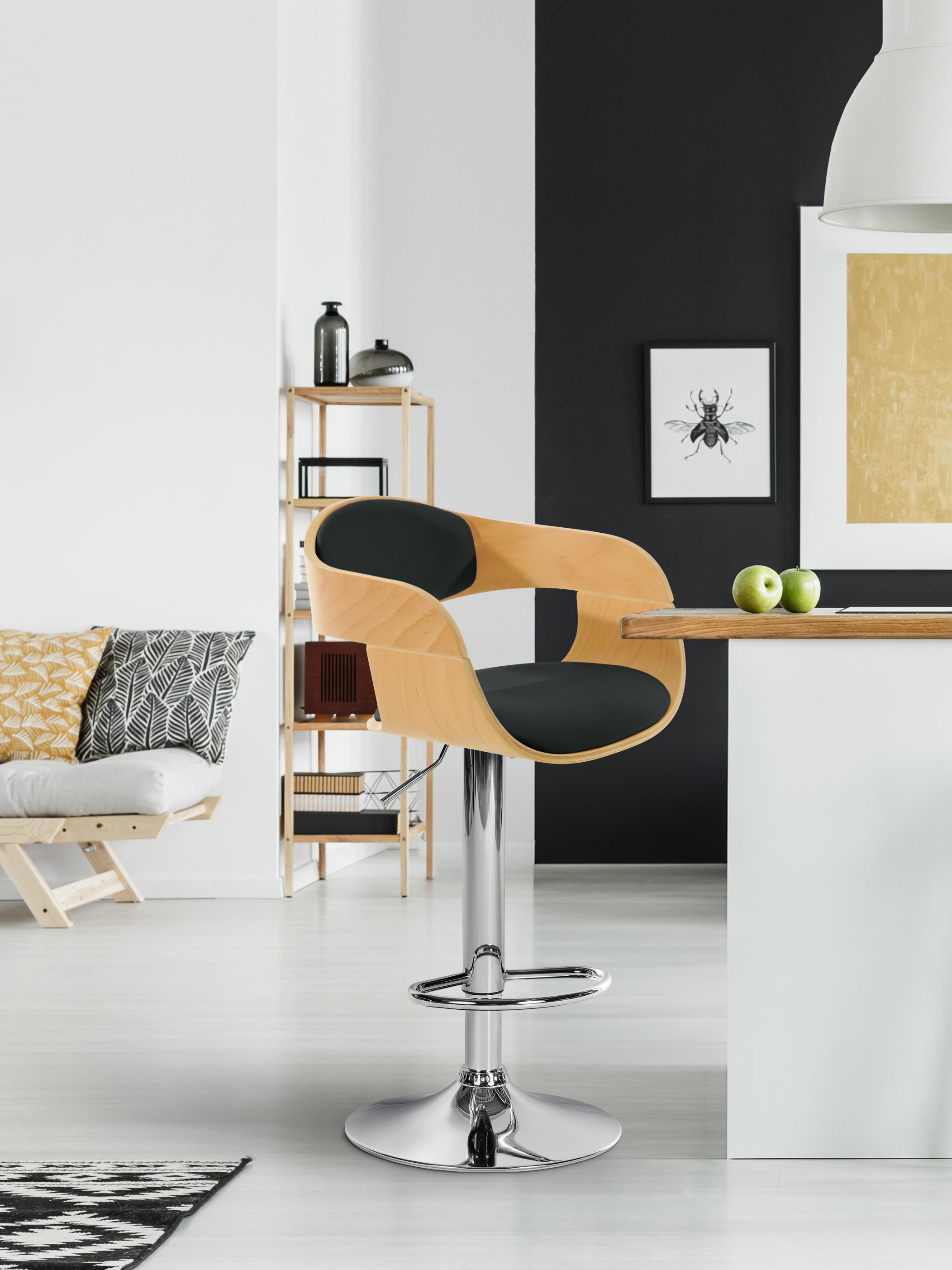Tabouret De Bar Kingston C Naturel/noir