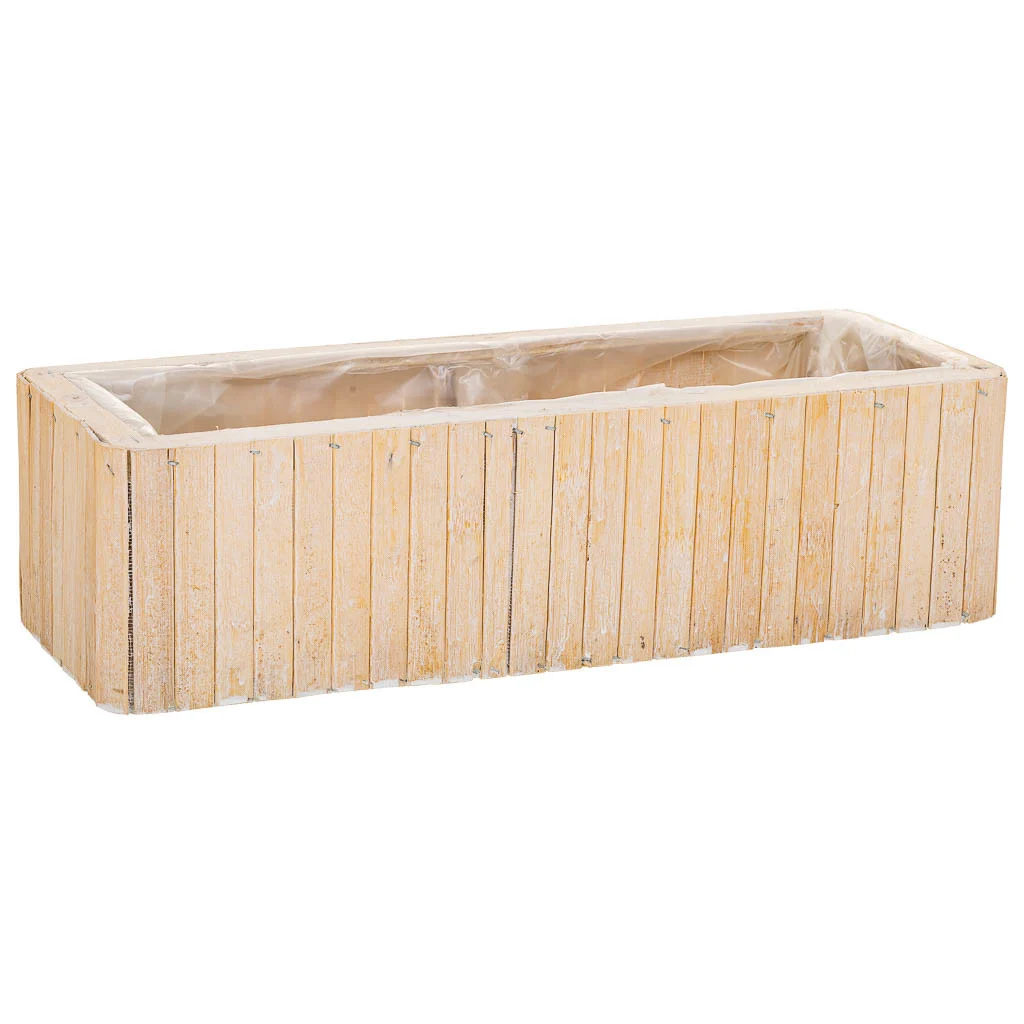 Panier Rectangulaire En Bois Marron 40.5x14.5x11h