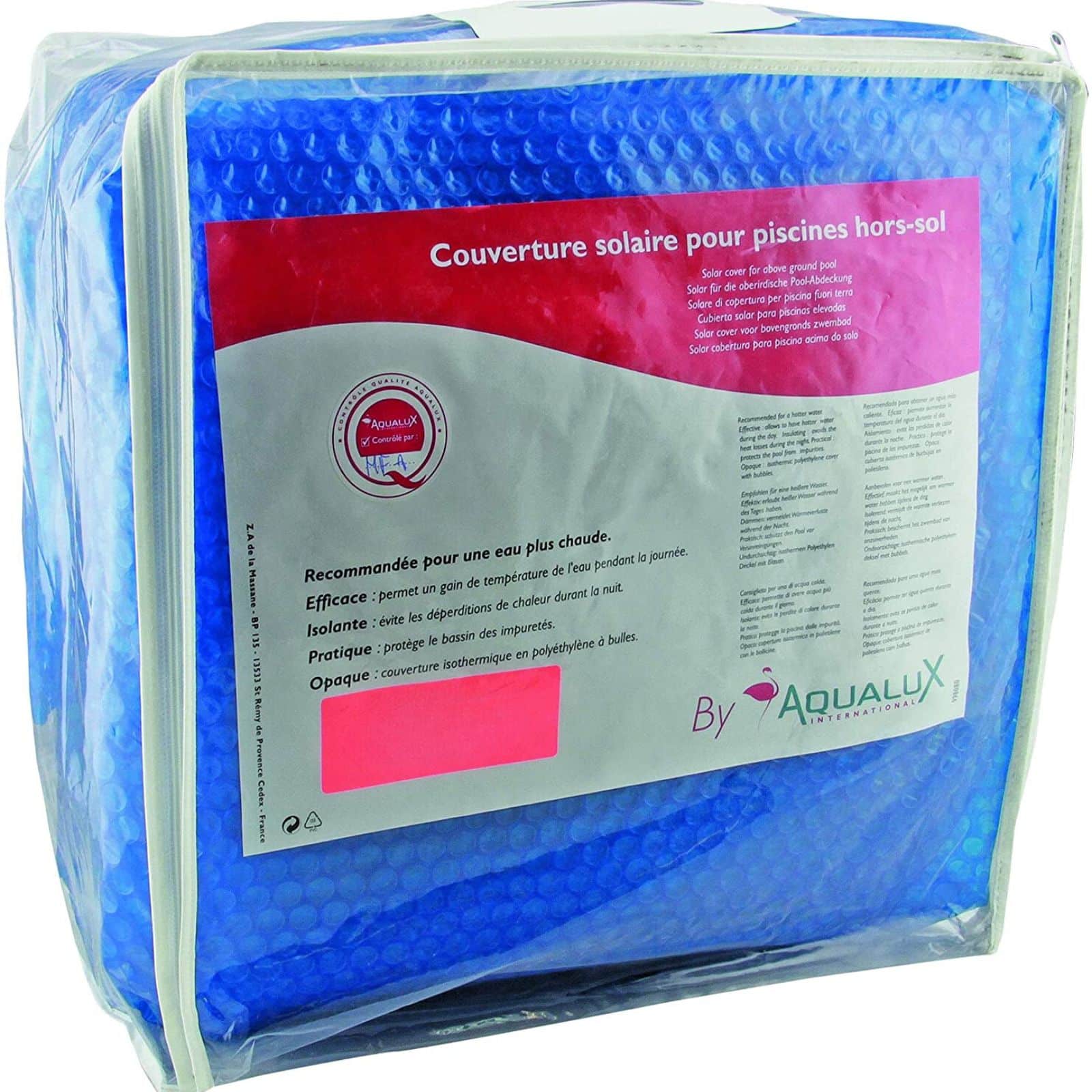 Aqualux - Bâche Solaire 500 X 300 Cm Pour Piscine Acier Ovale - 180 Microns - Couverture Isothermique En Polyéthylène - Sac De Transport Inclus