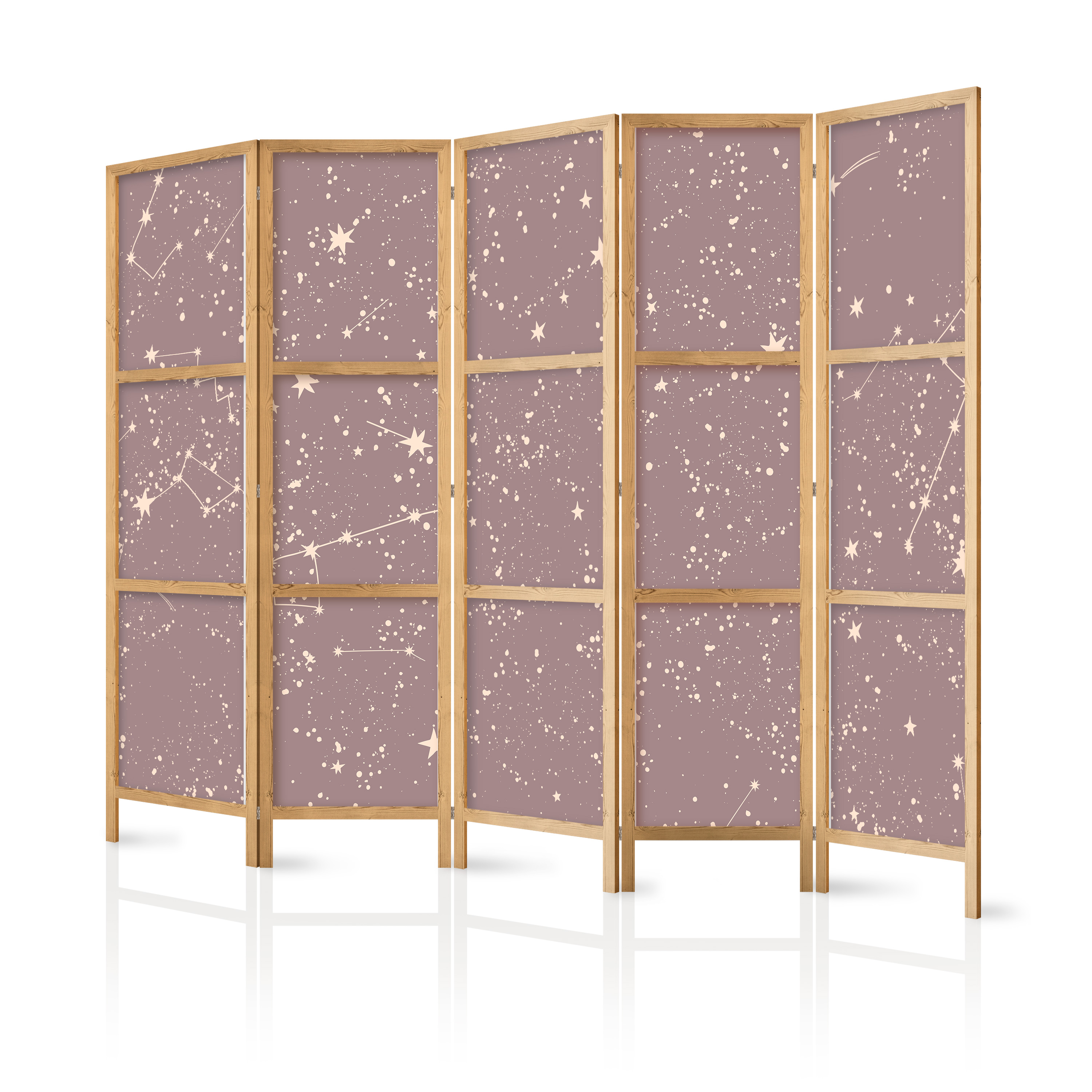 Paravent Japonais -constellations Artistiques Et Étoiles Aux Tons Pastel 225x172