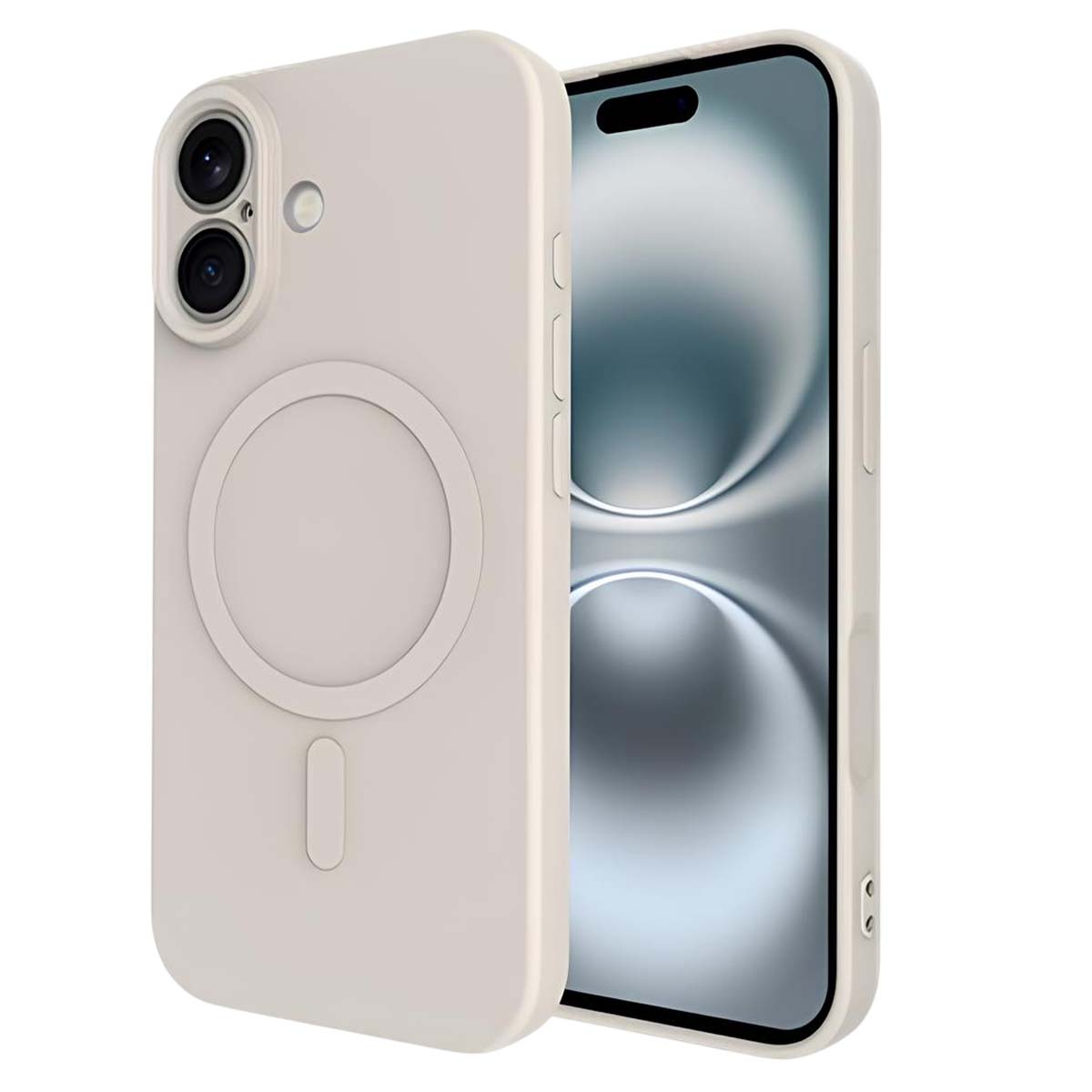 Coque Pour Iphone 17 Magsafe En Tpu Souple Série Kickcase Beige Just In Case