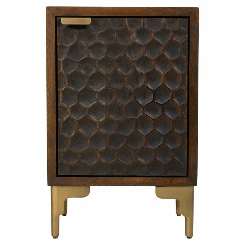 Table De Nuit Alexandra House Living Marron 35 X 60 X 40 Cm