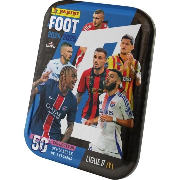 Boîte Métal - Panini - Foot Ligue 1 2024-2025 - Mcdonald's - 12 Pochettes - 84 Stickers
