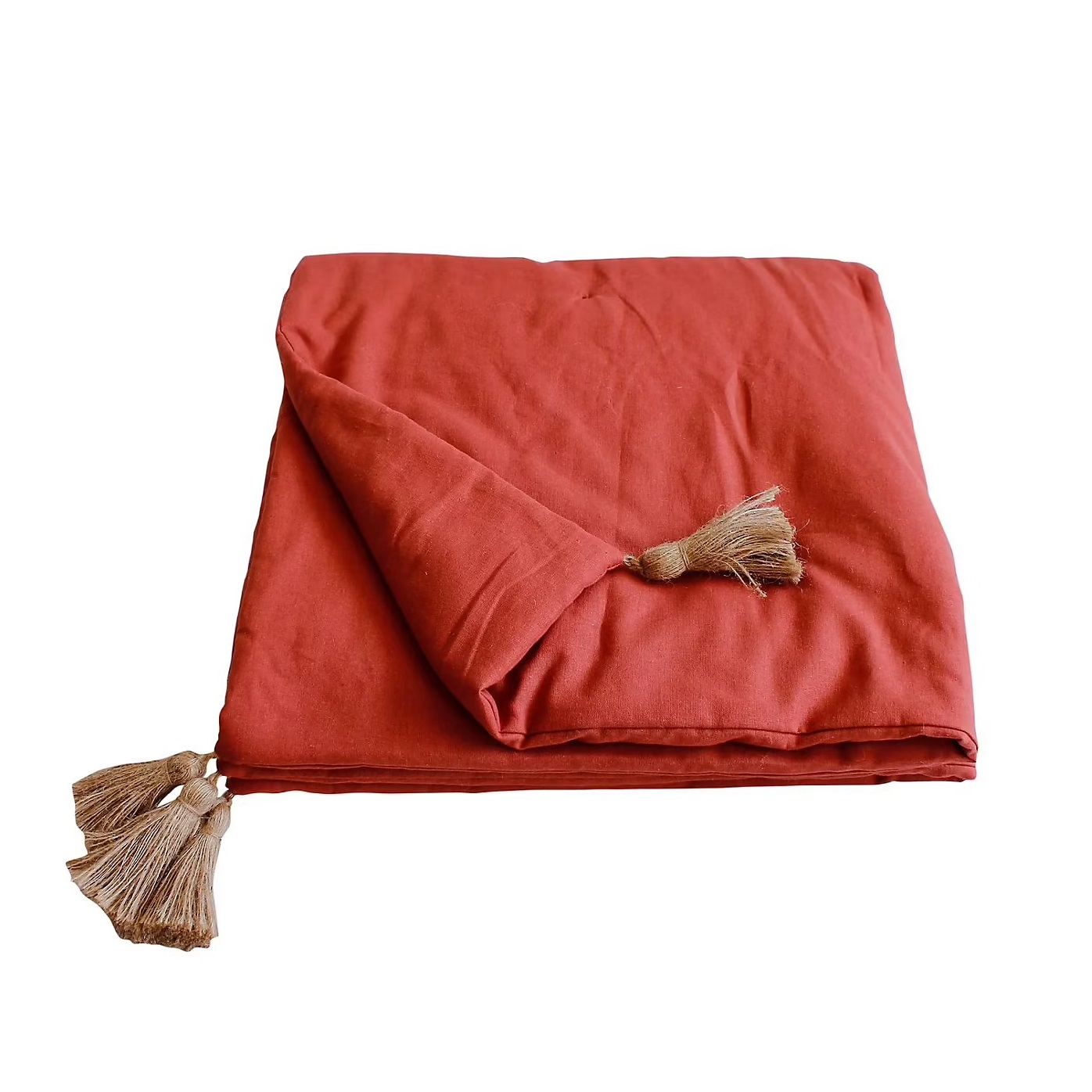 Edredon Bout De Lit En Coton Avec Pompons Cocon