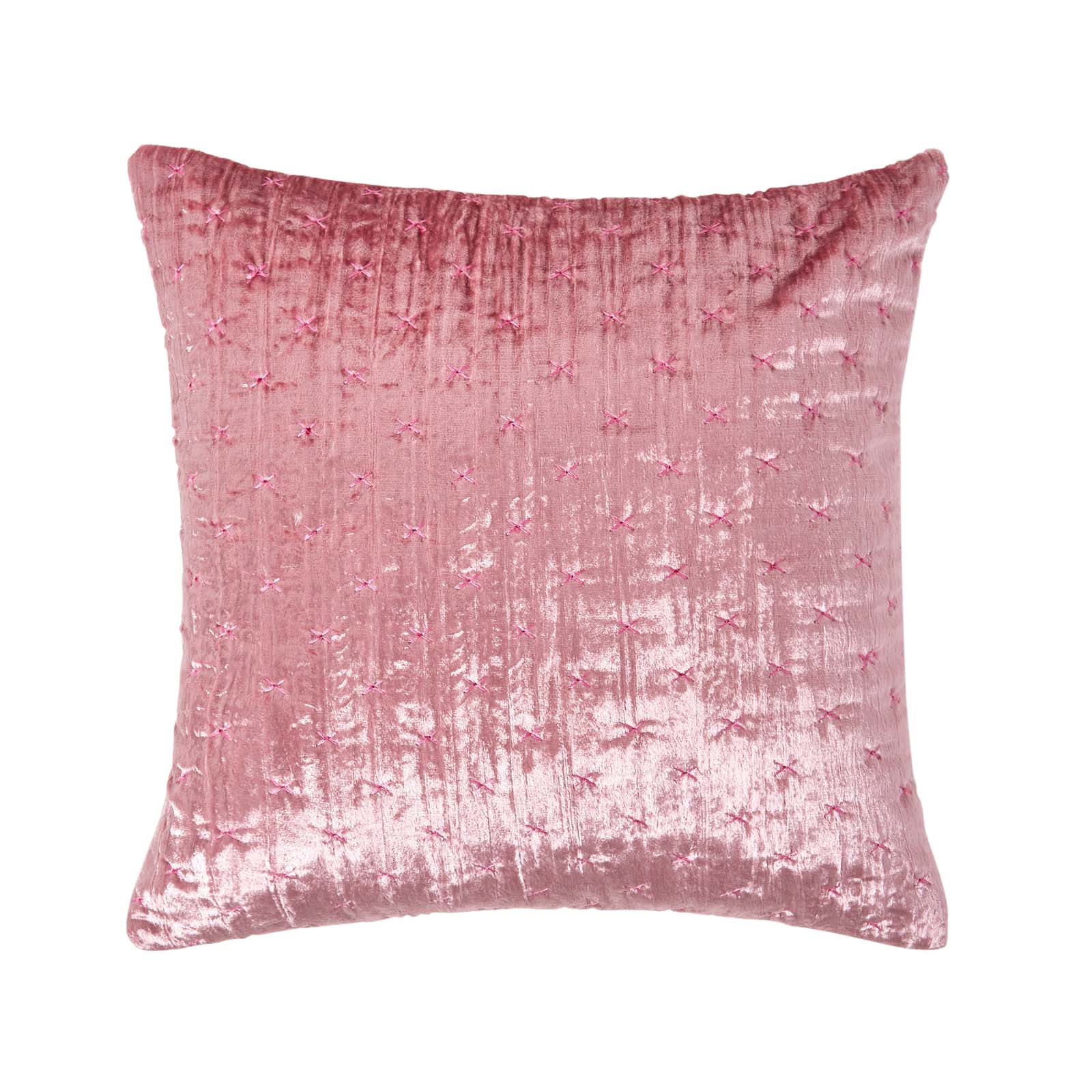 Housse De Coussin En Velours Piqué Rose, 55x55cm - Homescapes