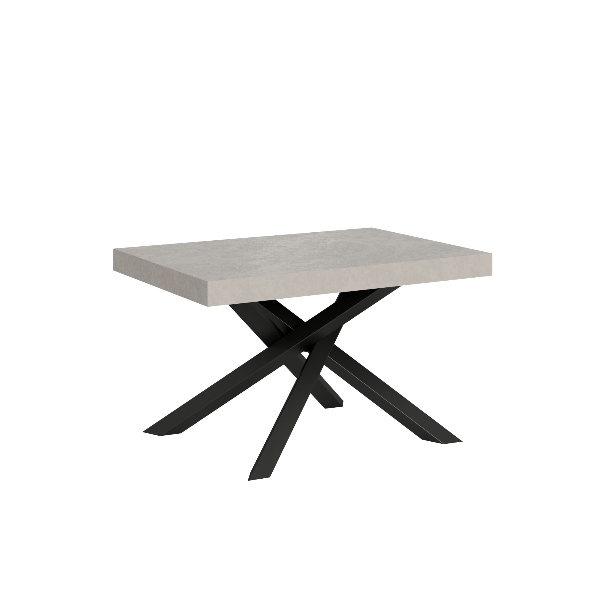 Table Extensible Volantis Cashmere 120/224x90 Cm Avec Pieds Anthracite