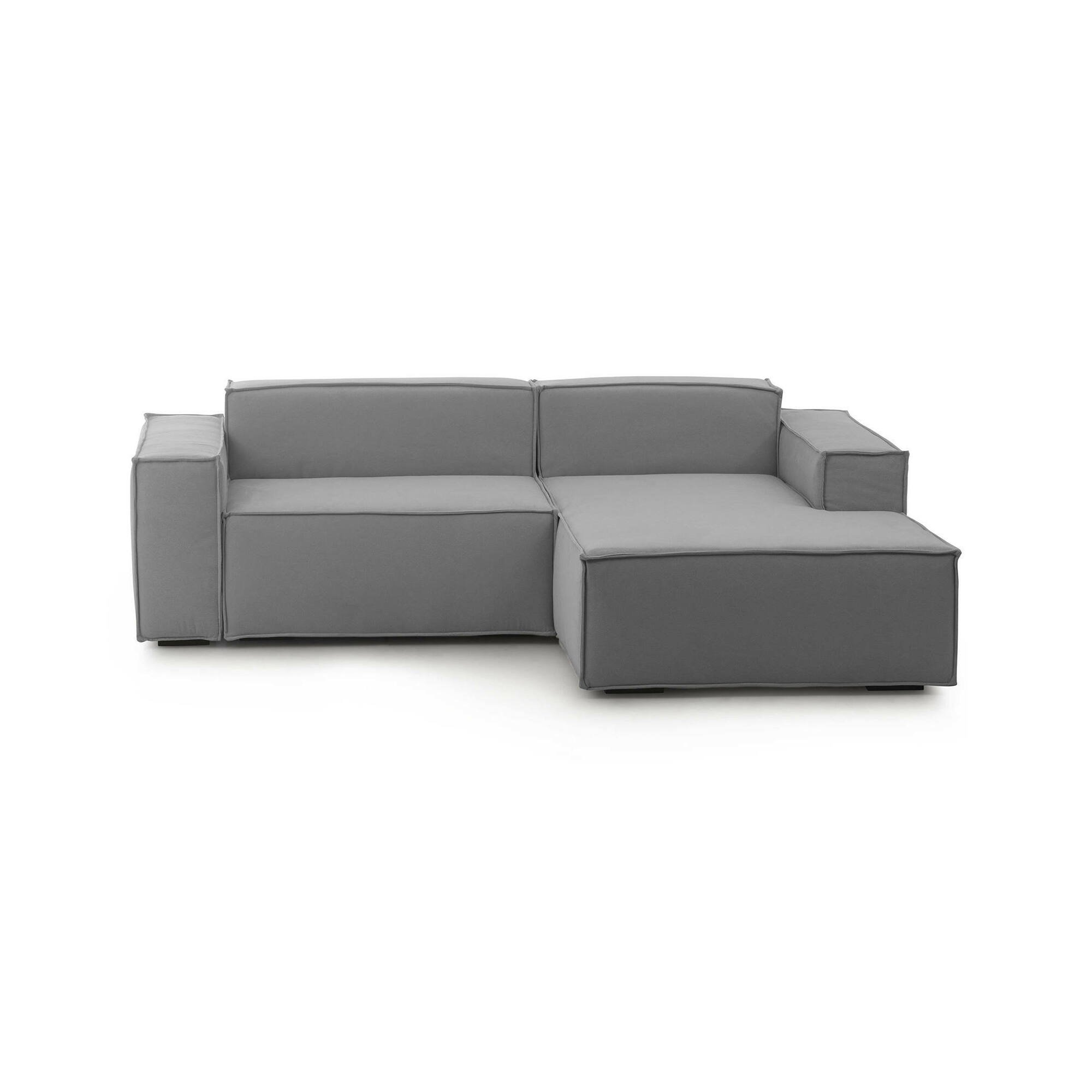 Canapé Fixe,en Tissu,gris,240x170h70 Cm