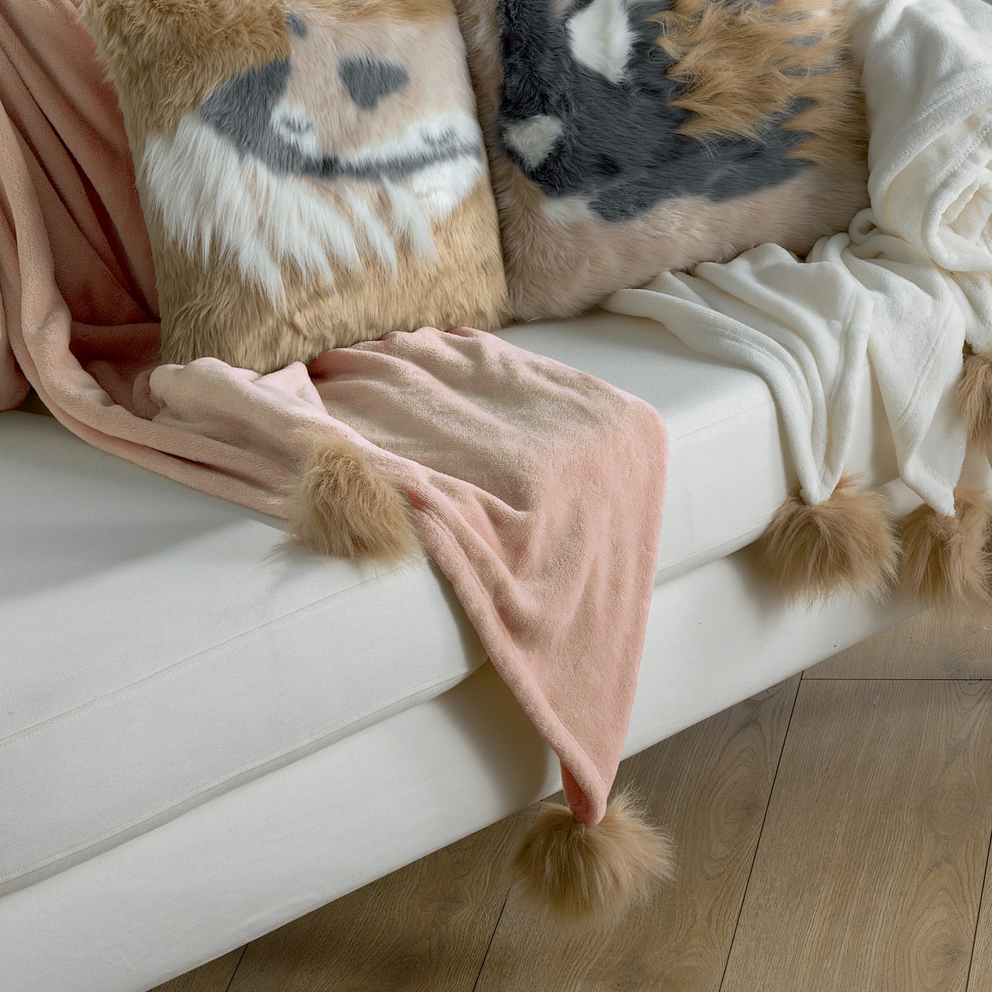 Plaid 120x150 Cm Polyester Brushy Blush