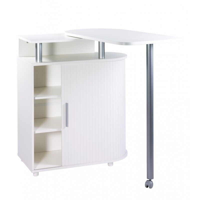 Mange-debout Beaux Meubles Pas Chers Pivotant Blanc Bois