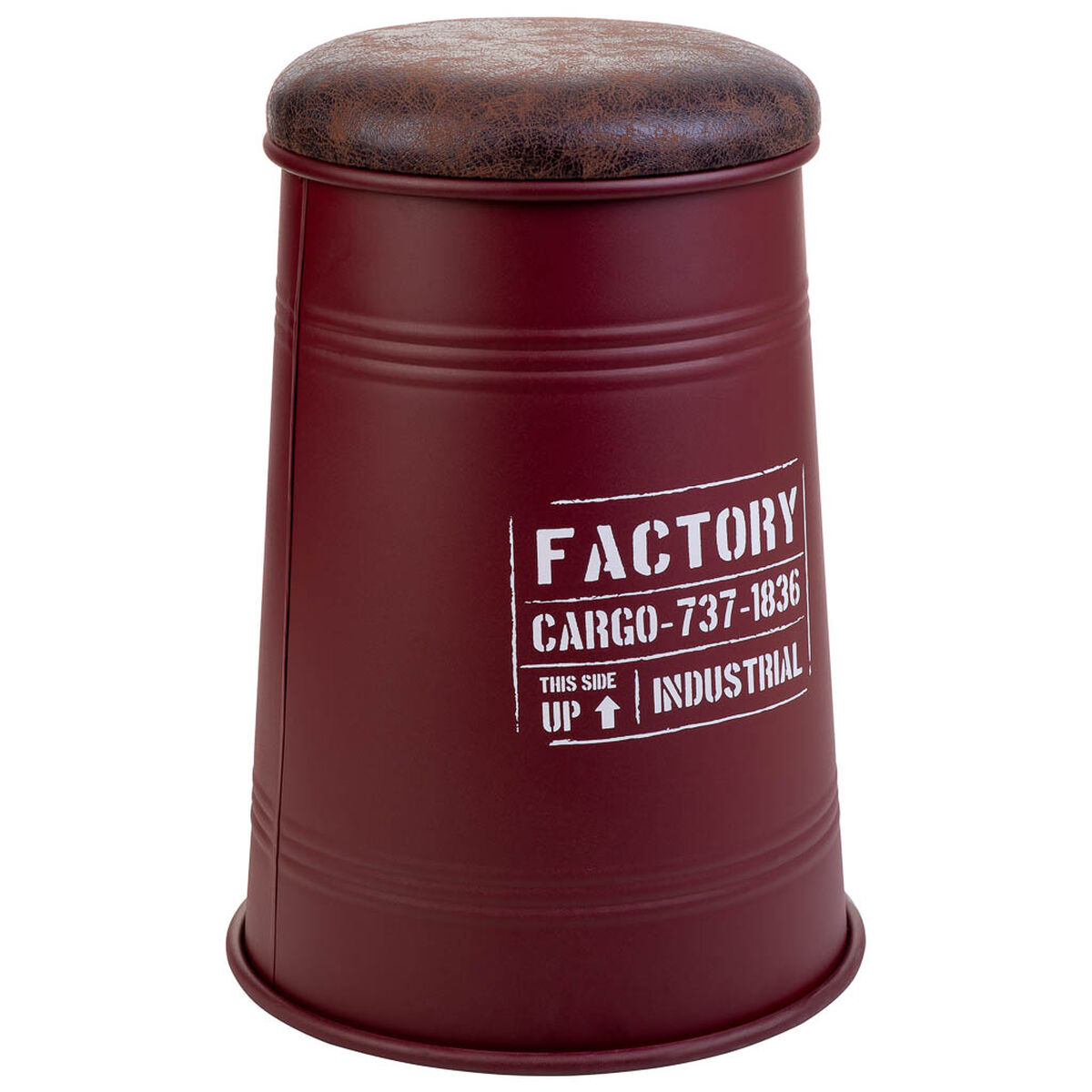 Tabouret Alexandra House Living Rouge Polyuréthane Métal Contre-plaqué 47 X 27 X 33 Cm