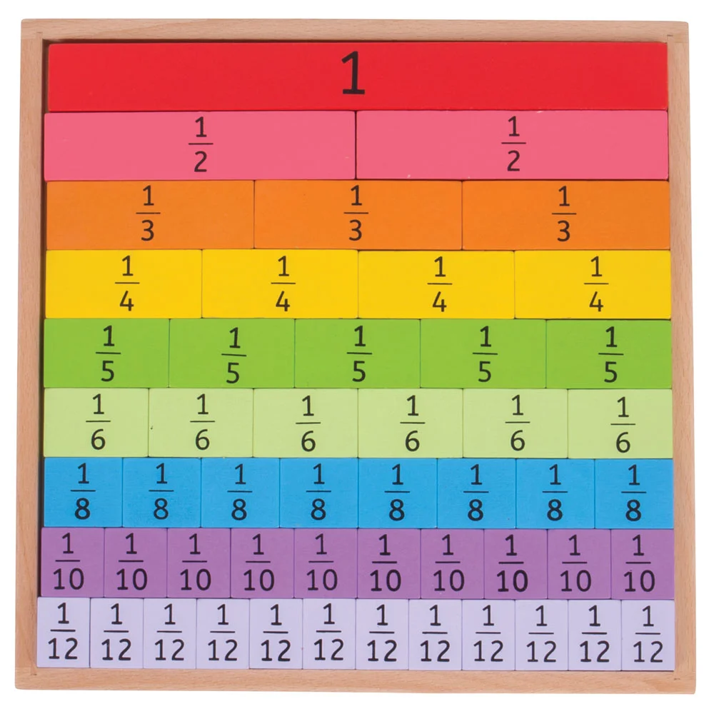 Bigjigs Toys, Jouet De Plateau De Fractions En Bois, Adapté Aux ges Dès 3 Ans