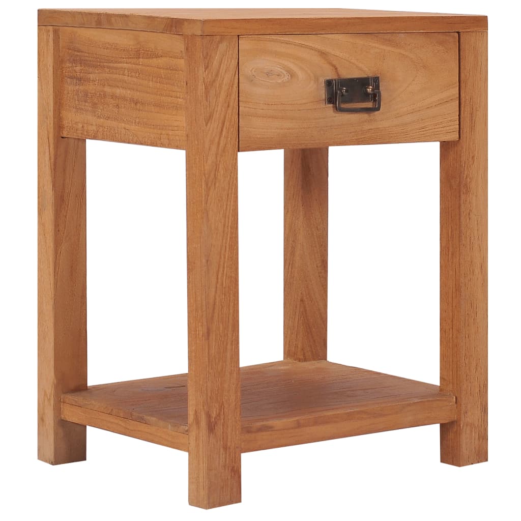 Table De Chevet Avc Tiroir Et Étagère 35 X 35 X 50 Cm Bois Dec032903
