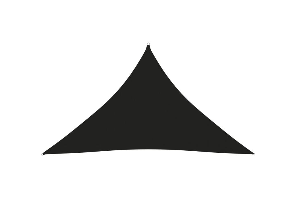 Voile Toile D'ombrage Parasol Tissu Oxford Triangulaire 4 X 4 X 5,8 M Noir 02_0009880