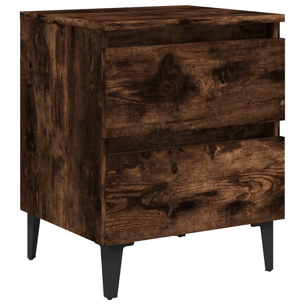 Table De Chevet Avec Deux Tiroirs 40 X 35 X 50 Cm Bois D'ingénierie Dec033236