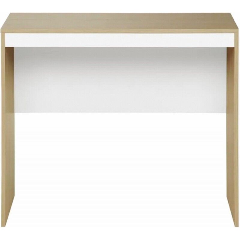 Bureau Beaux Meubles Pas Chers Droit 91,5 X 52,5 X 77 Cm Chêne Blanc Mélaminé
