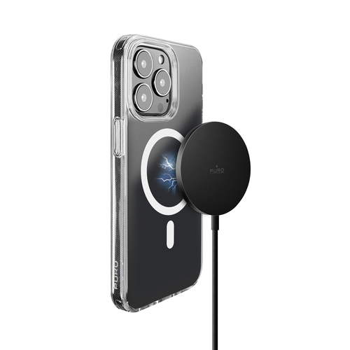 Puro Cusbcmag1blk Chargeur D'appareils Mobiles Smartphone Noir Usb Recharge Sans Fil Intérieure
