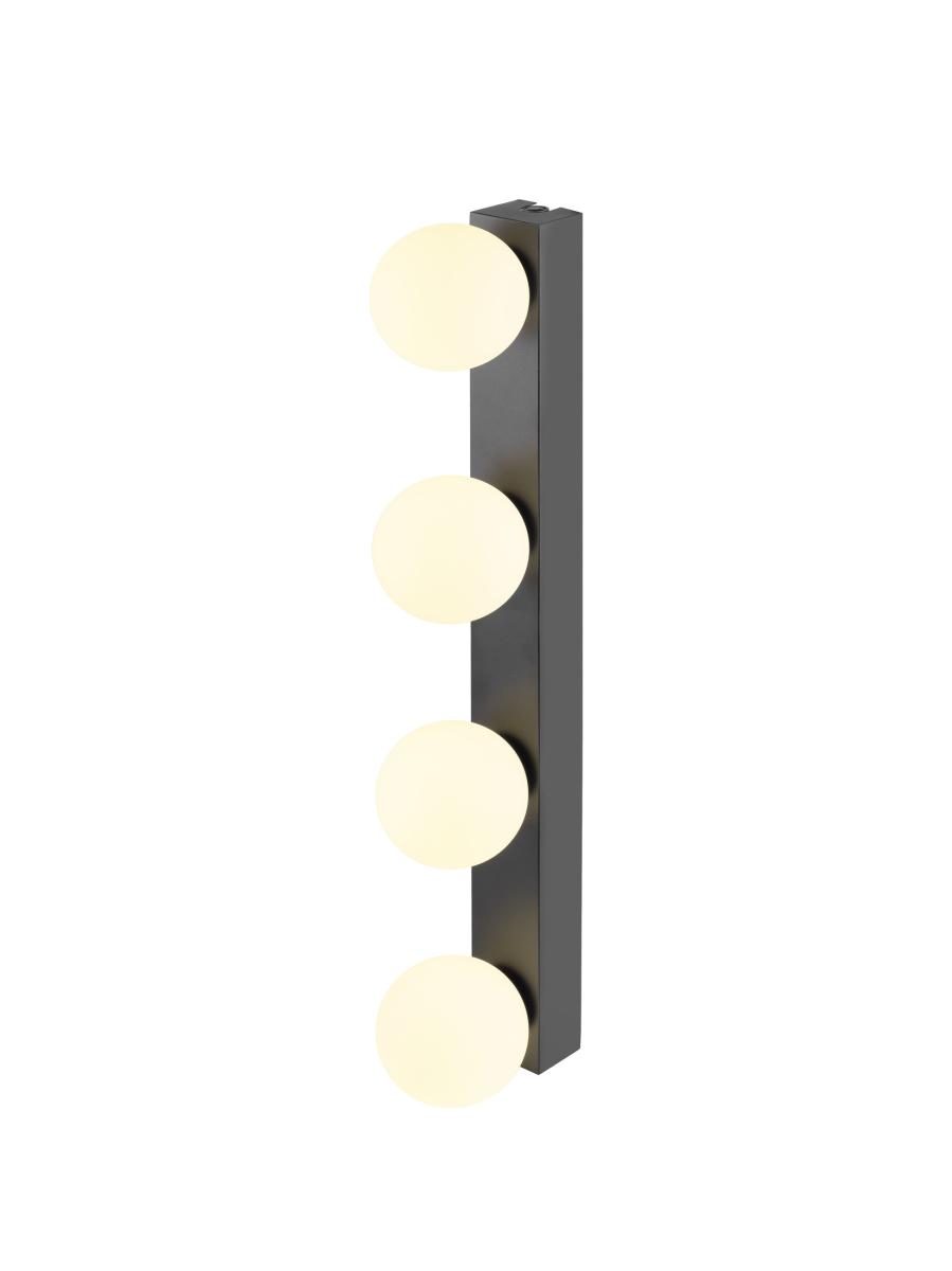 Applique Sun Mirror Quadruple 2700/3000/4000k Touch Button 18 W Ip44 Noir - Slv - 1010193