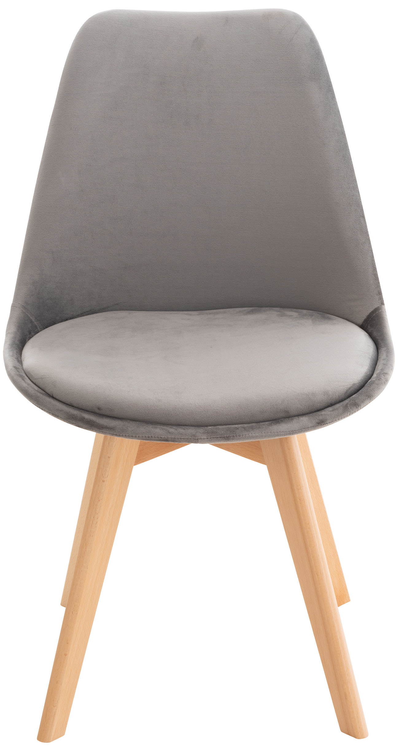 Chaise En Velours Linares Gris