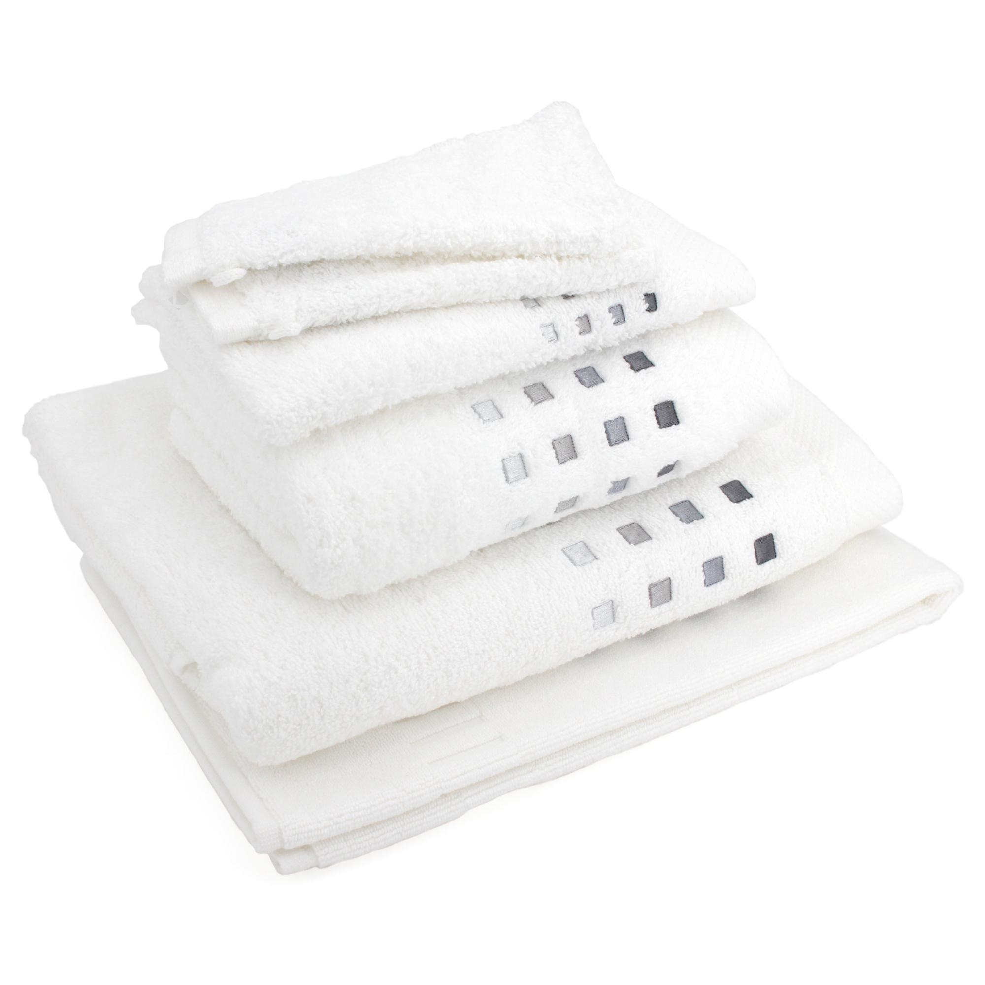 Linnea Pure Squares Blanc Coton 6 Pièce(s)