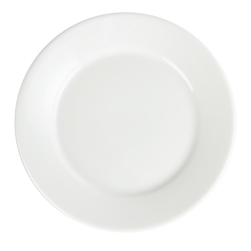 Assiettes À Bord Large Blanches 230(ø)mm Lot De 12 Olympia