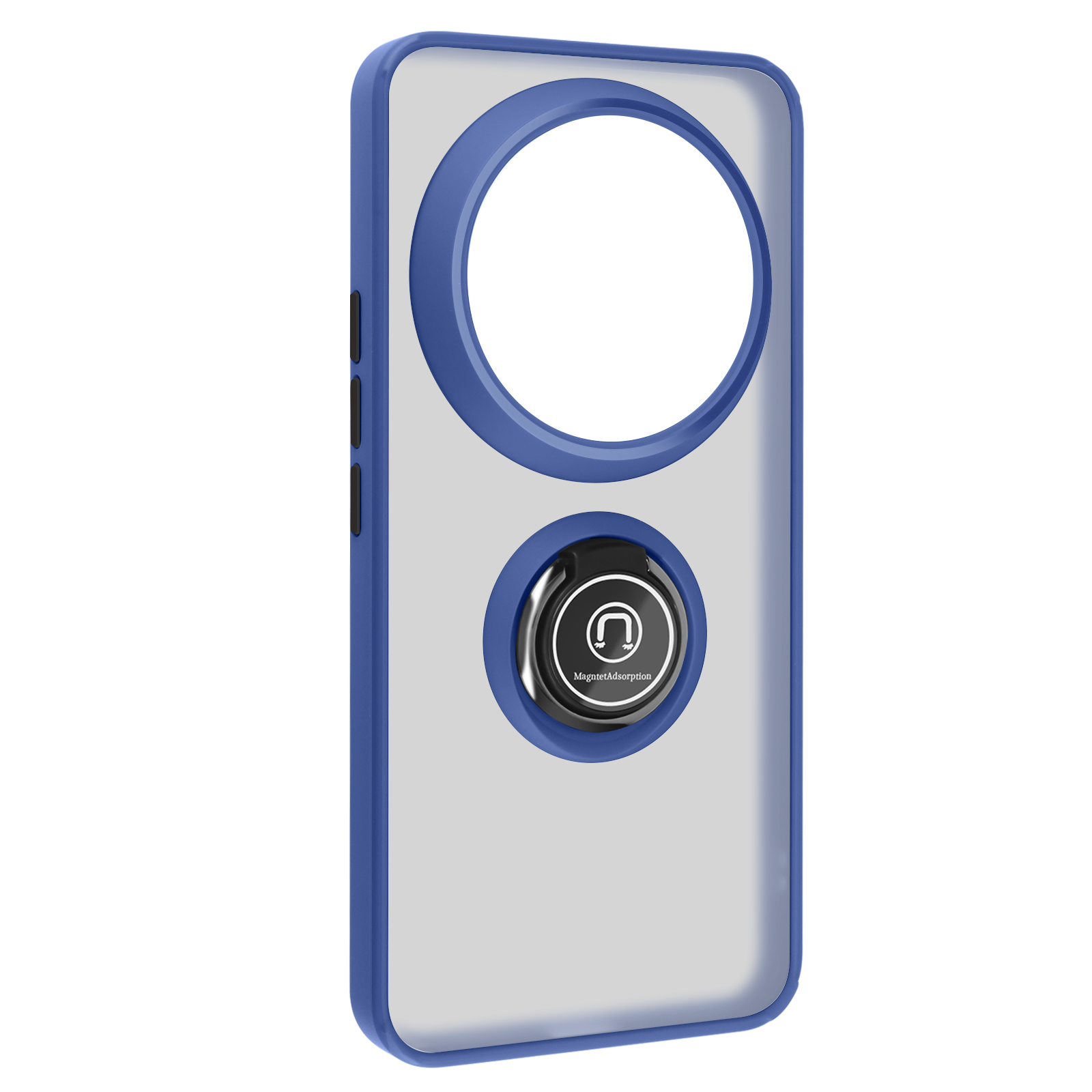 Coque Pour Xiaomi 14 Ultra Bague Métallique Fonction Support Bleu Nuit