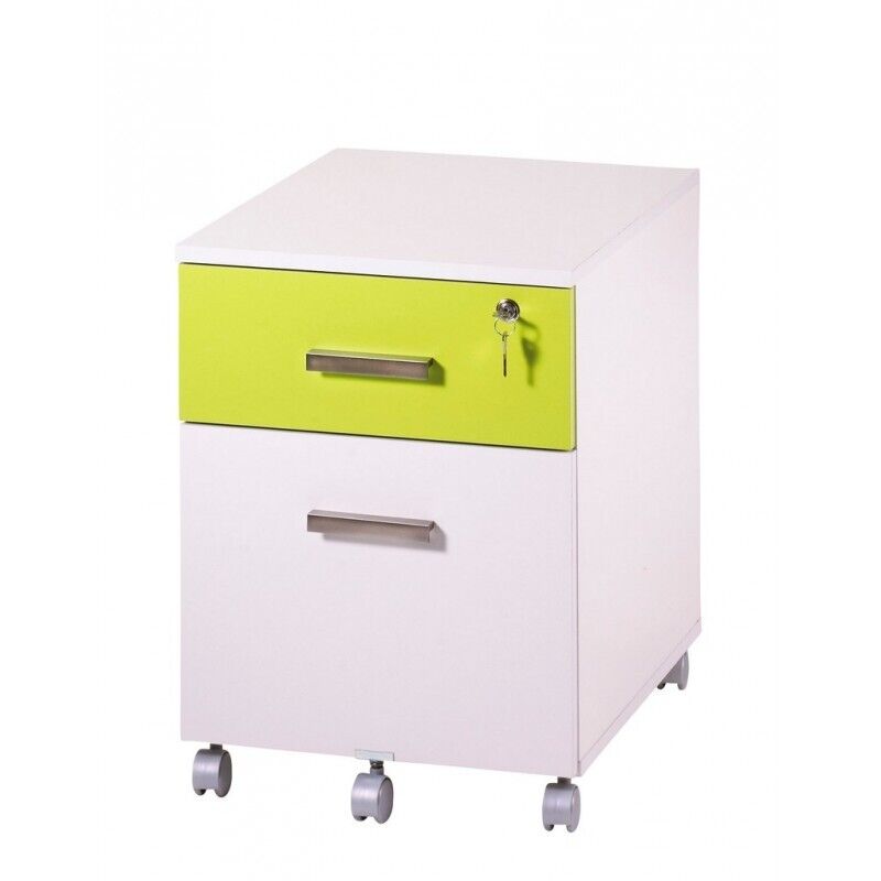 Caisson Bureau Beaux Meubles Pas Chers Ineo 2 Tiroirs Blanc Anis Plumier