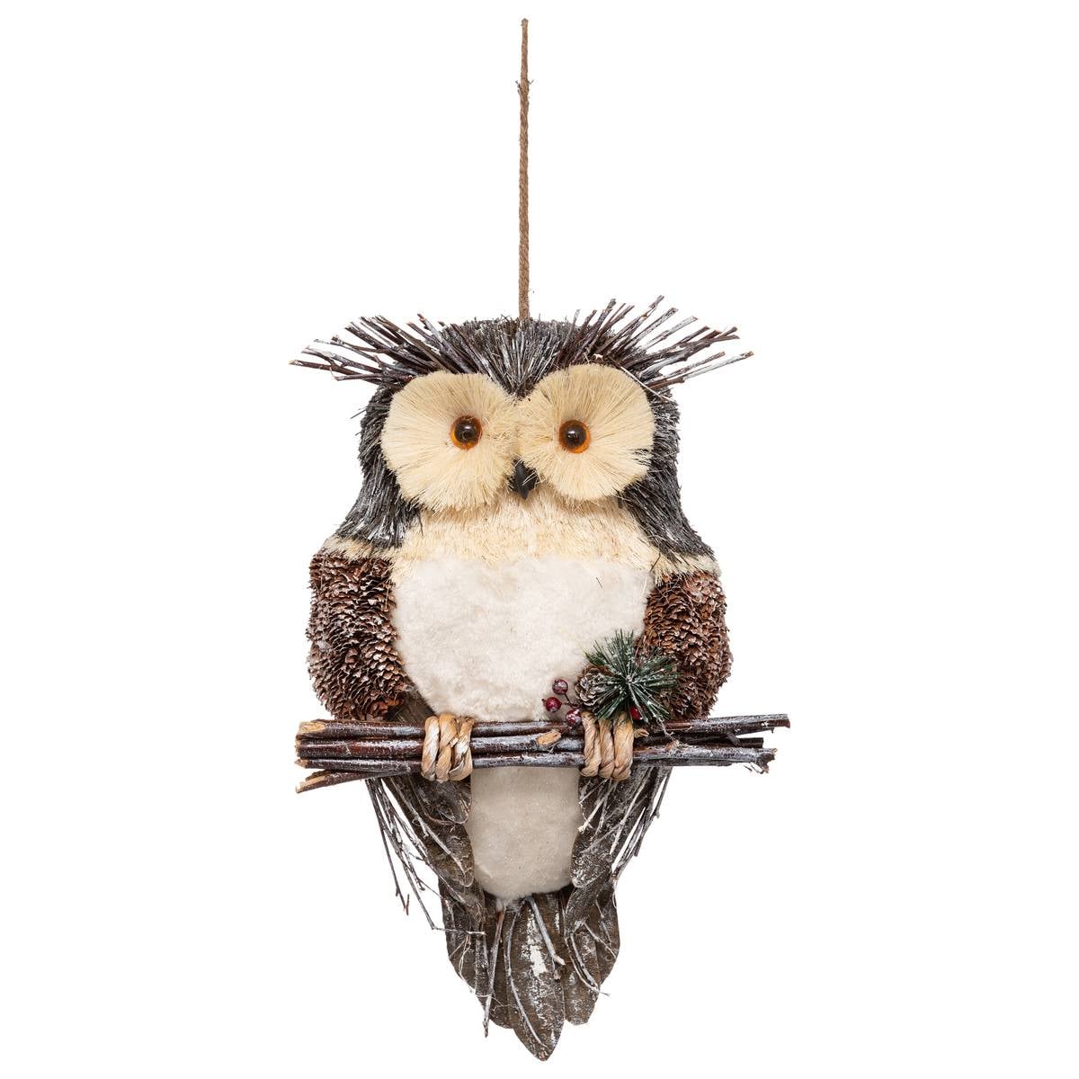 Décoration Hibou Branche H 50 Cm - Feeric Lights & Christmas