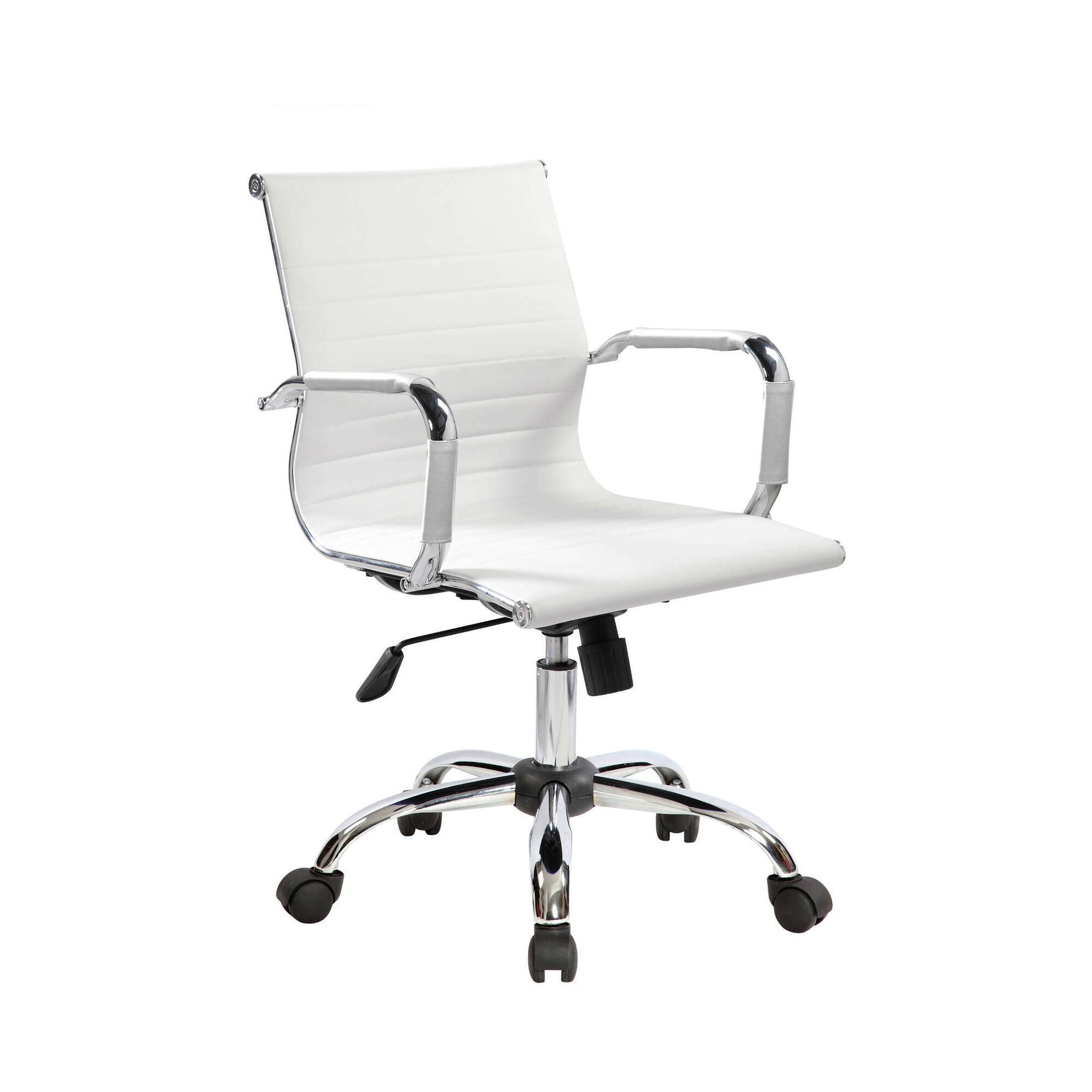 Chaise De Bureau,blanc,62x54h102 Cm