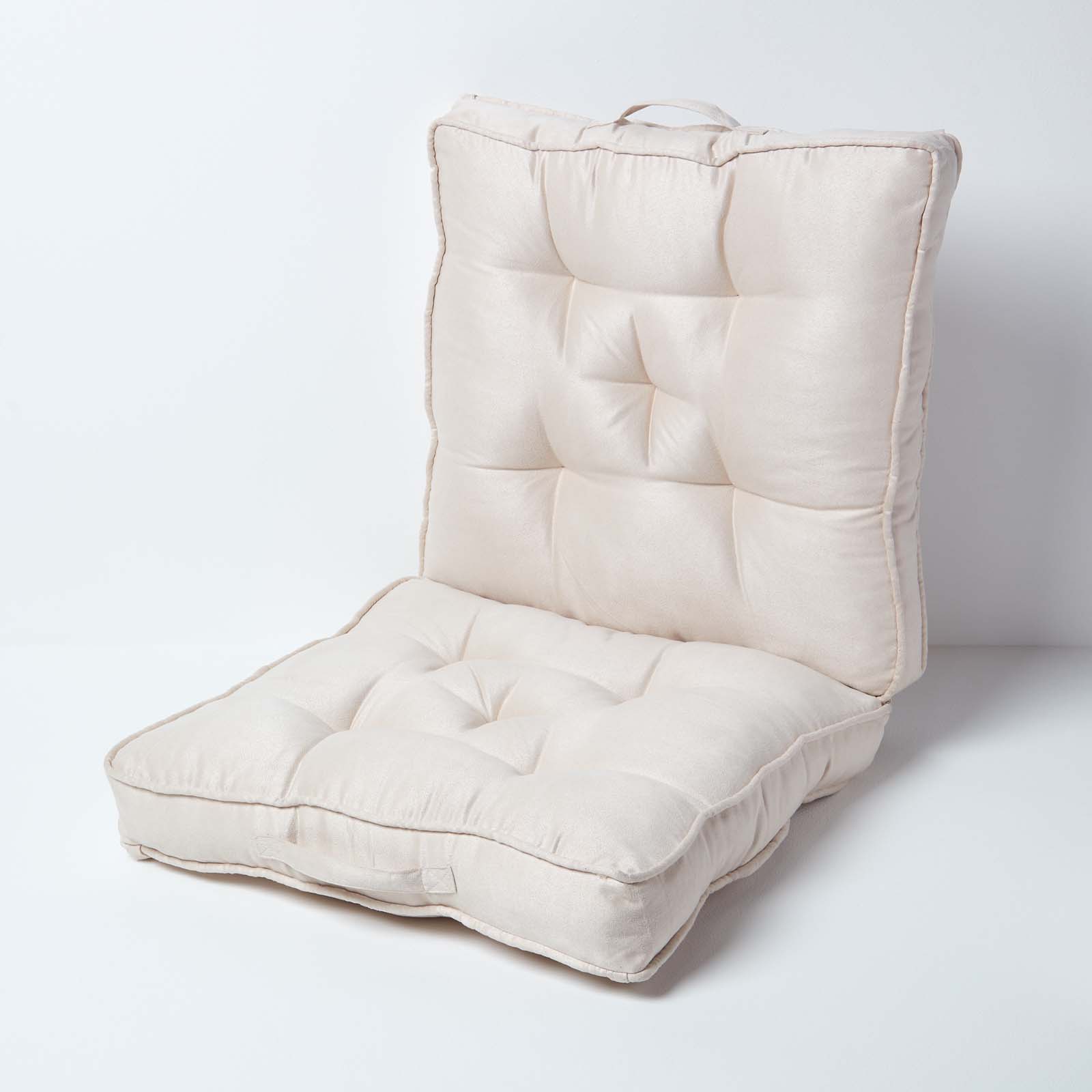 Coussin Rehausseur Lombaire En Coton 45x45cm - Crème - Homescapes