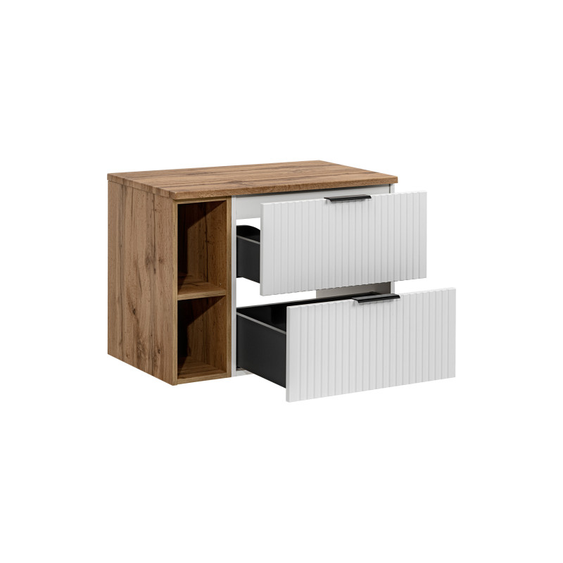 Meuble Sous Vasque + 2 Éléments - 80 Cm - Georgia White