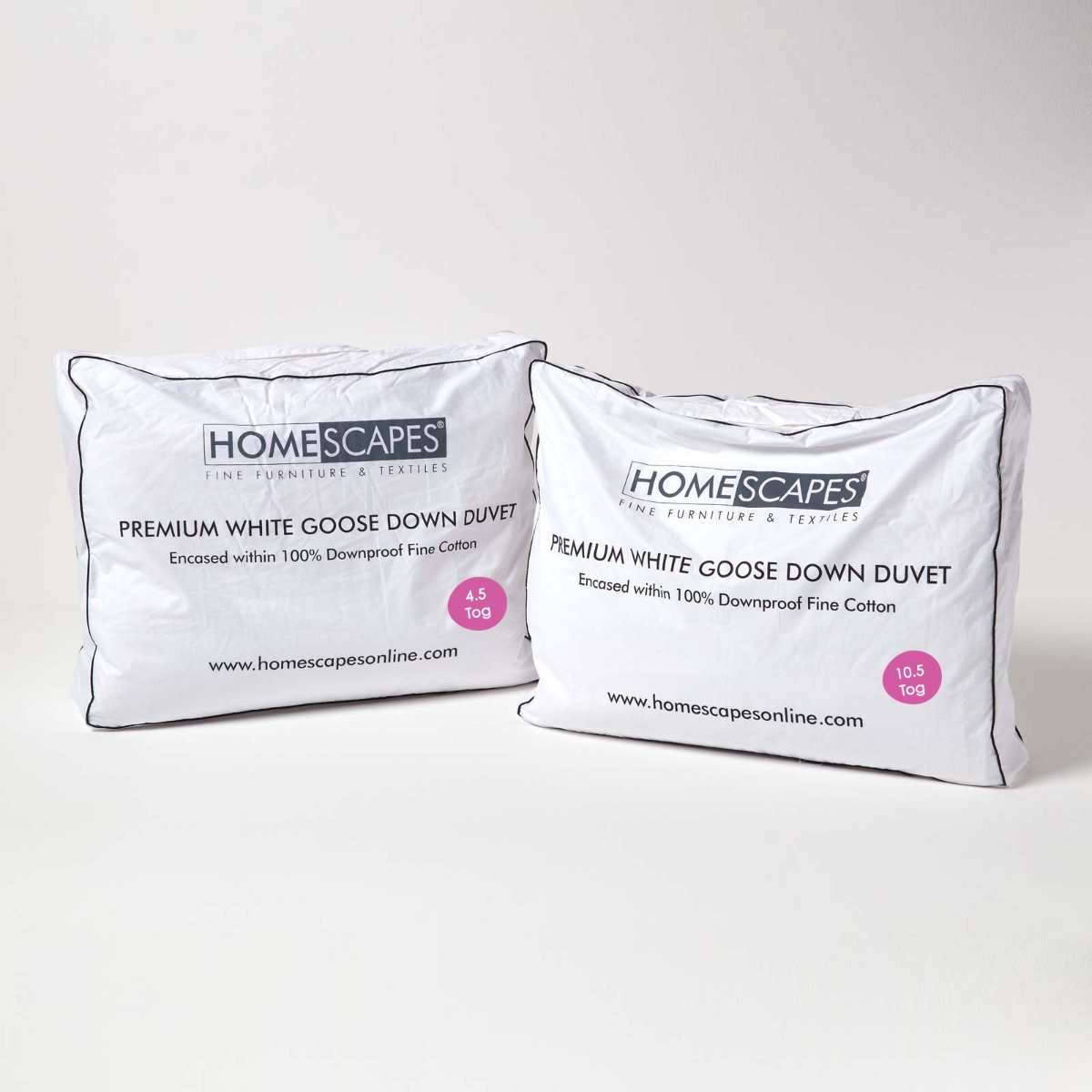 Couette 4 Saisons Plus Premium 135x200cm - 70% Duvet D'oie - Homescapes