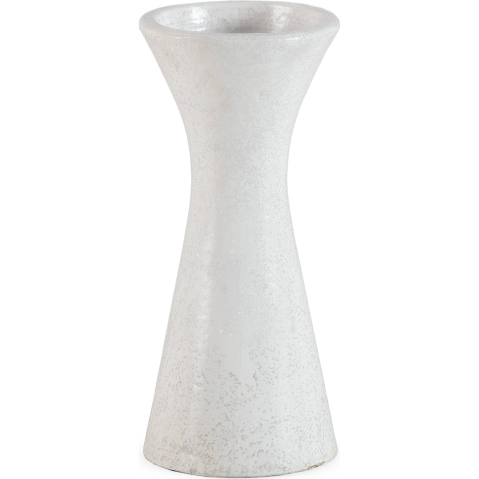Vase En Terre Cuite Blanc Vieilli Style Authentique Élégant - Blanc Vieilli Patiné