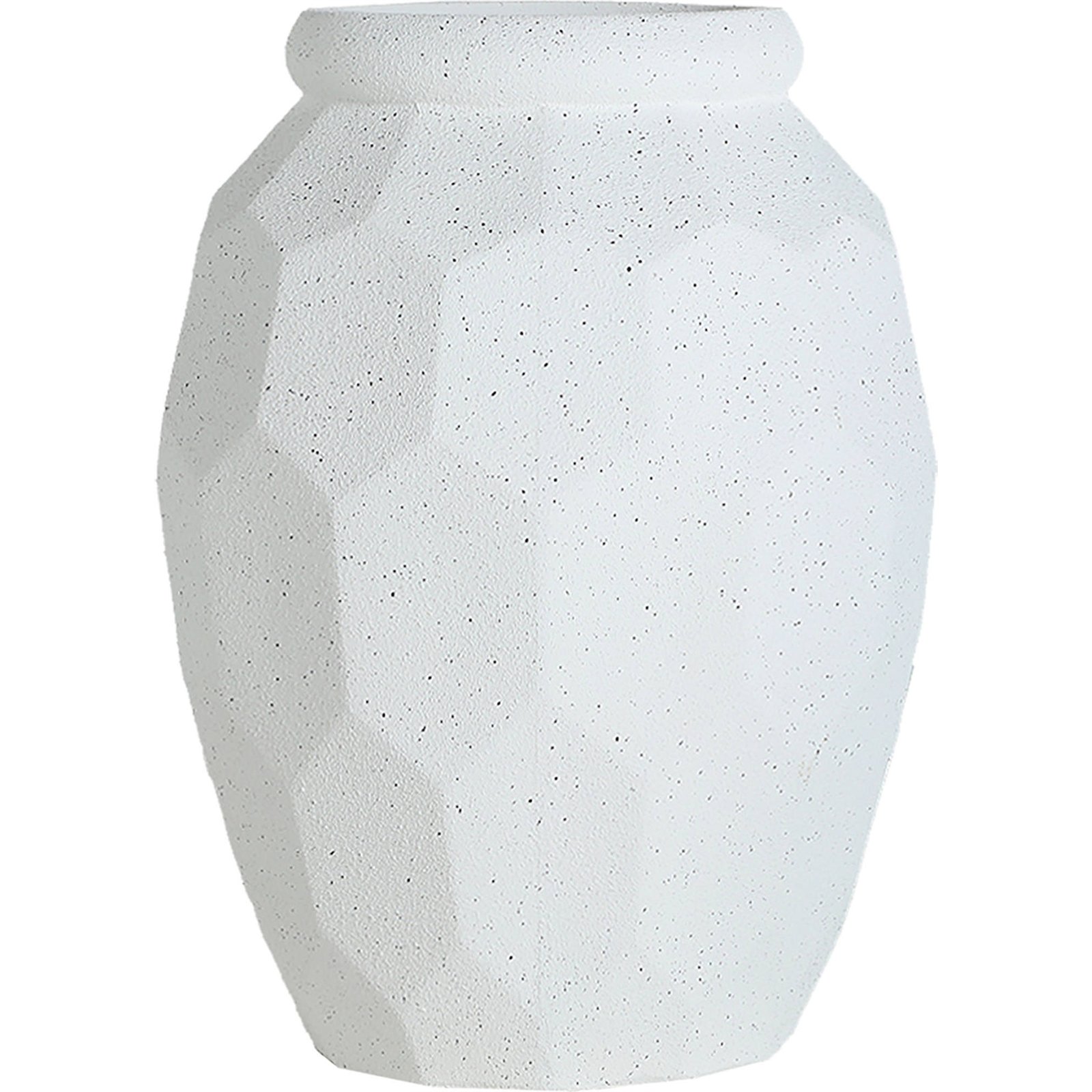 Cache Pot Contemporain En Polyresine Blanc Cassé Pour Intérieur Design - Blanc Cassé Contemporain