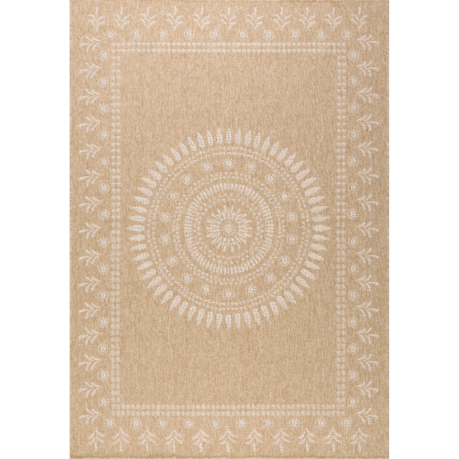 Tapis Tissé Extérieur Intérieur Nature Jute - Rond Ø 120 Cm