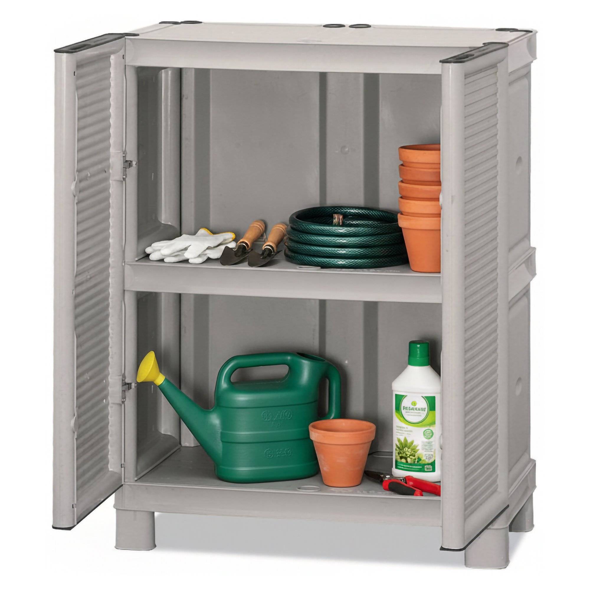 Armoire Extérieure,en Pvc,gris Clair,70x39h92 Cm