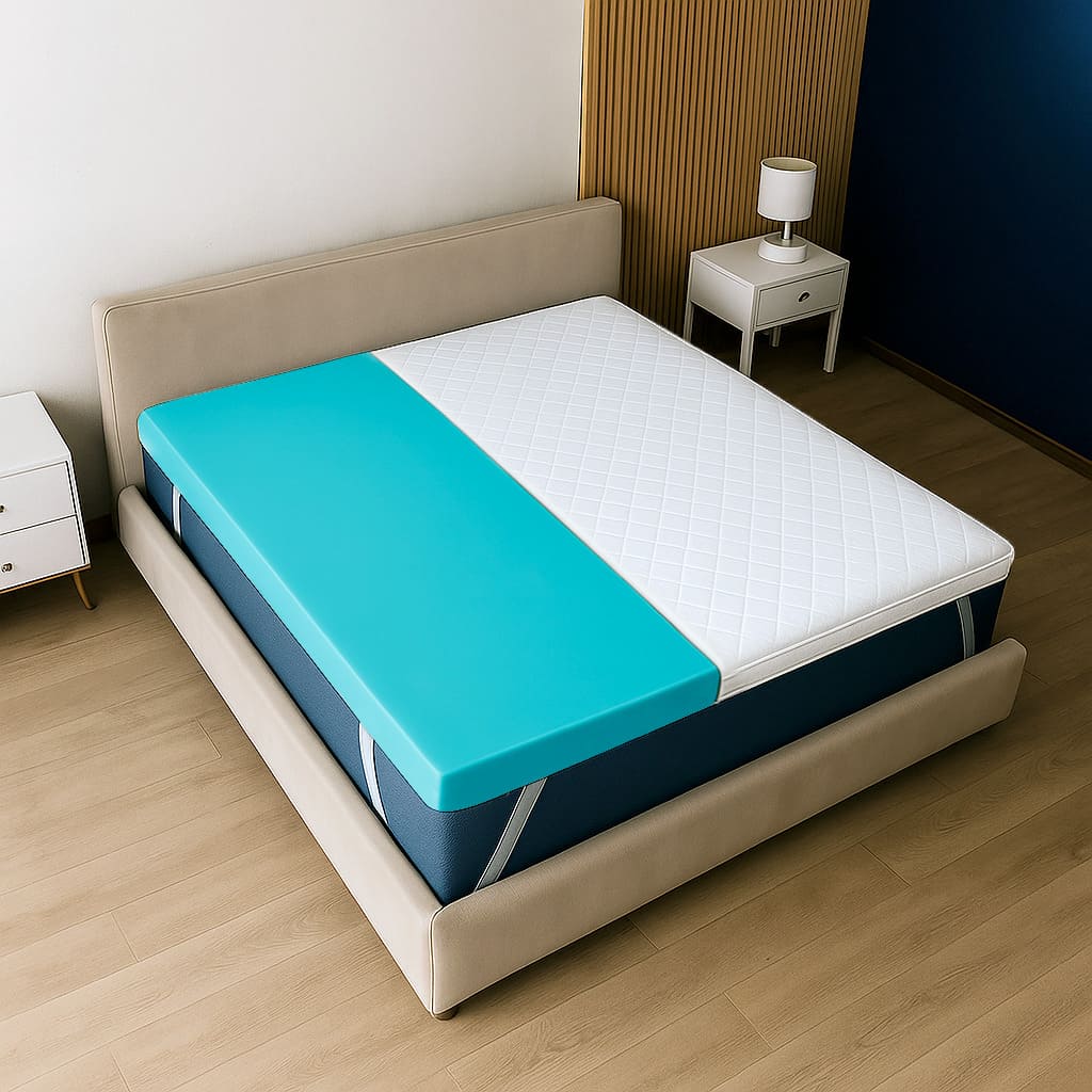 The White Stone Surmatelas 90x200 En Memory Foam À 9 Zones Différenciées
