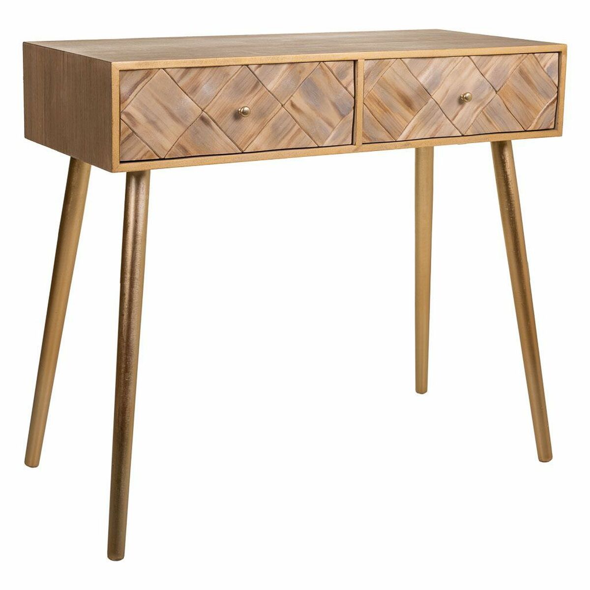 Meuble D'entrée Avec Tiroirs Alexandra House Living Marron Bois De Paulownia 41 X 79 X 88 Cm