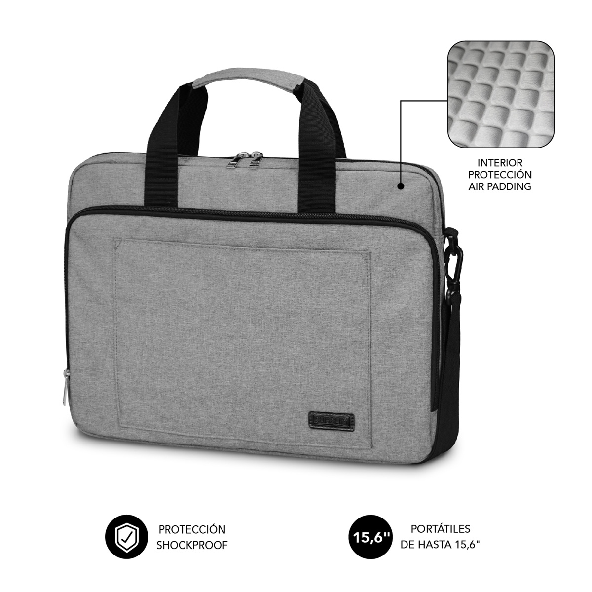 Subblim Sub-lb-4aplb10 Sacoche D'ordinateurs Portables 39,6 Cm (15.6") Sac Toploader Gris