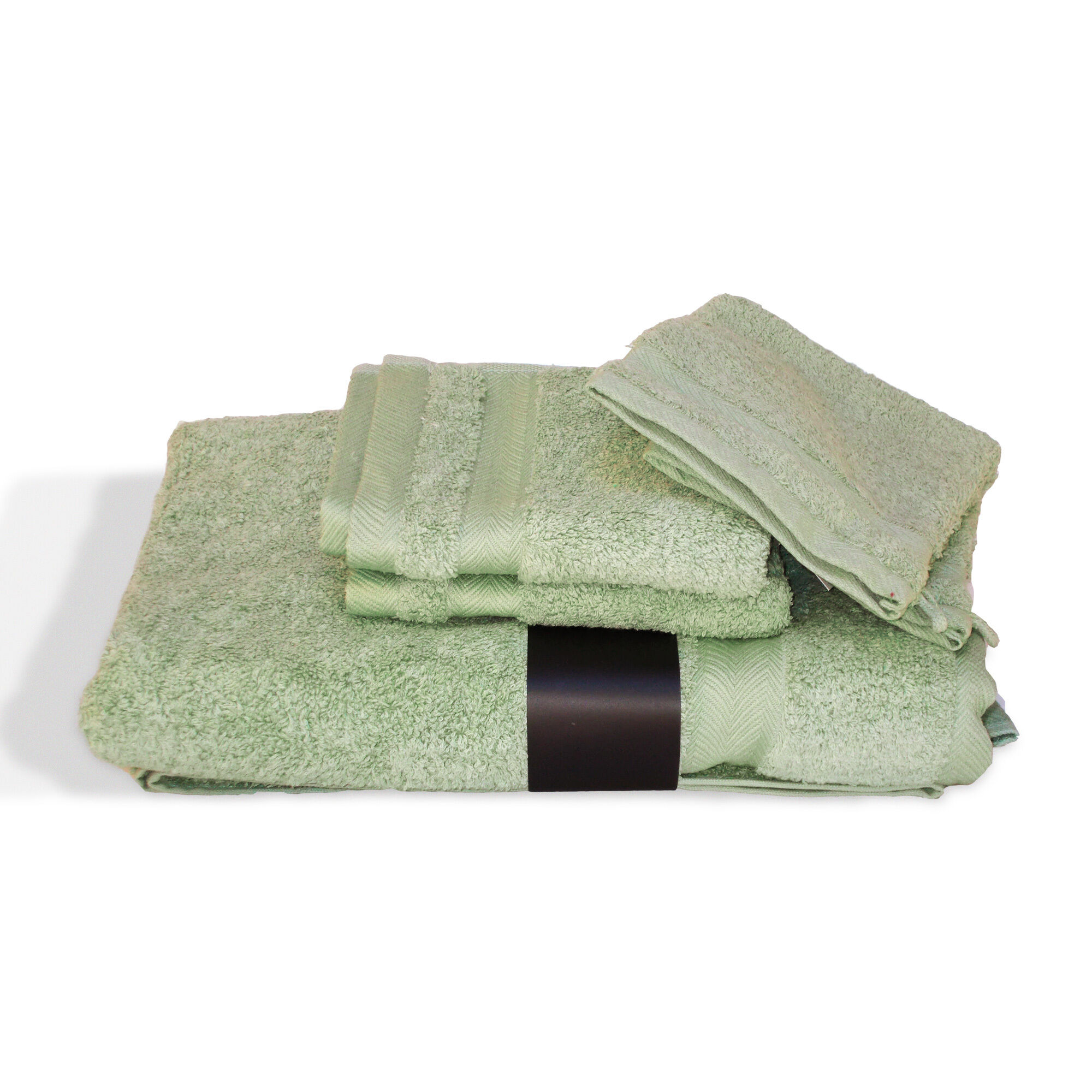Parure De Bain 5 Pièces Royal Cresent Vert Céladon 650g/m2
