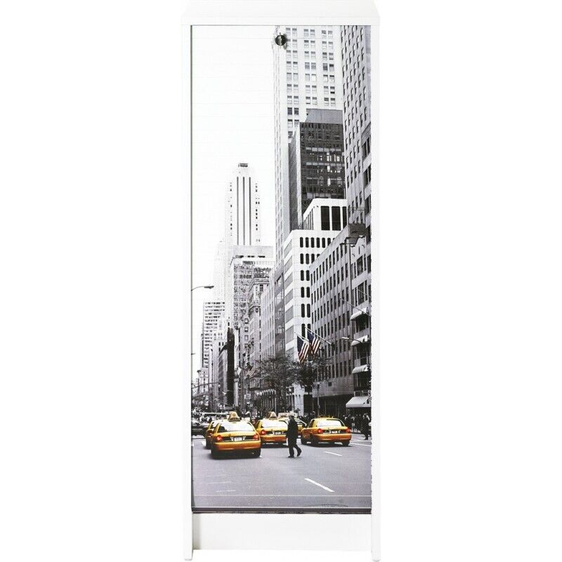 Classeur À Rideau Beaux Meubles Pas Chers Scene New York 504 5 Niches Serrure Blanc