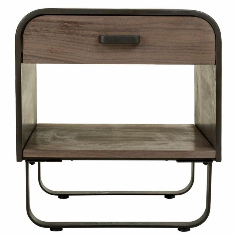 Table De Nuit Alexandra House Living Marron 52 X 56 X 50 Cm