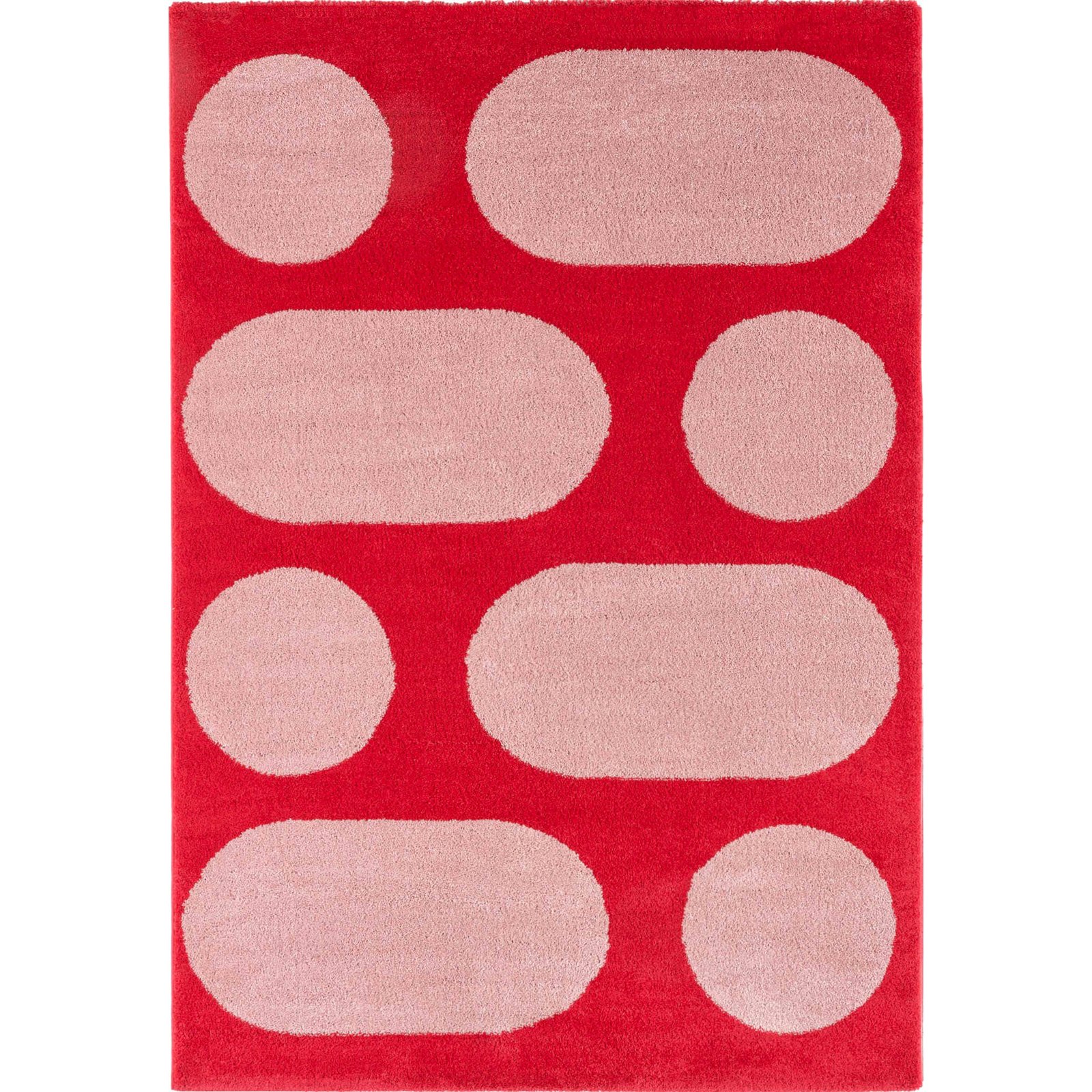 Tapis Rouge Moderne Épais Doux À Poils Longs - 160 X 230 Cm