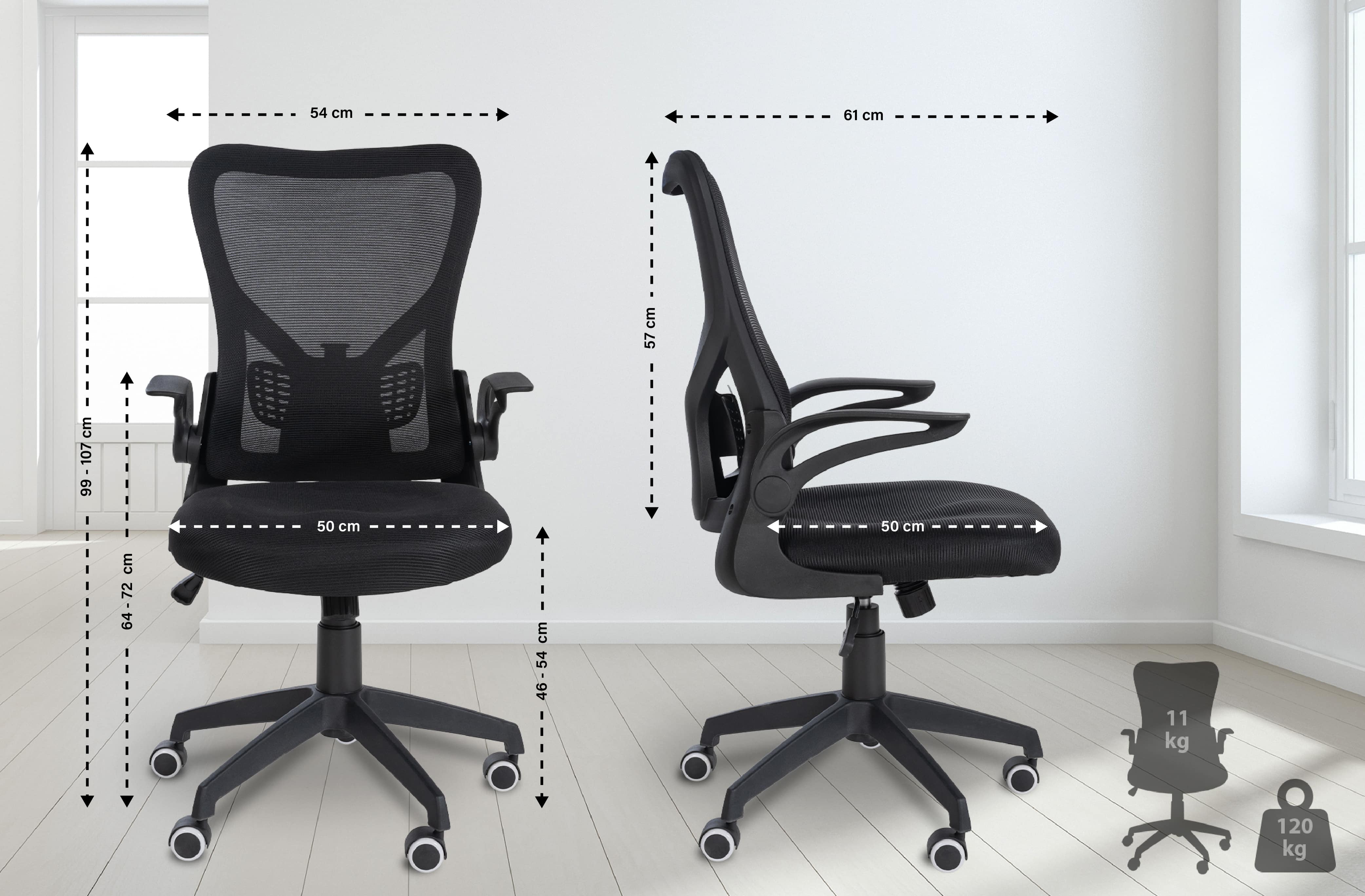 Chaise De Bureau Hudson Noir