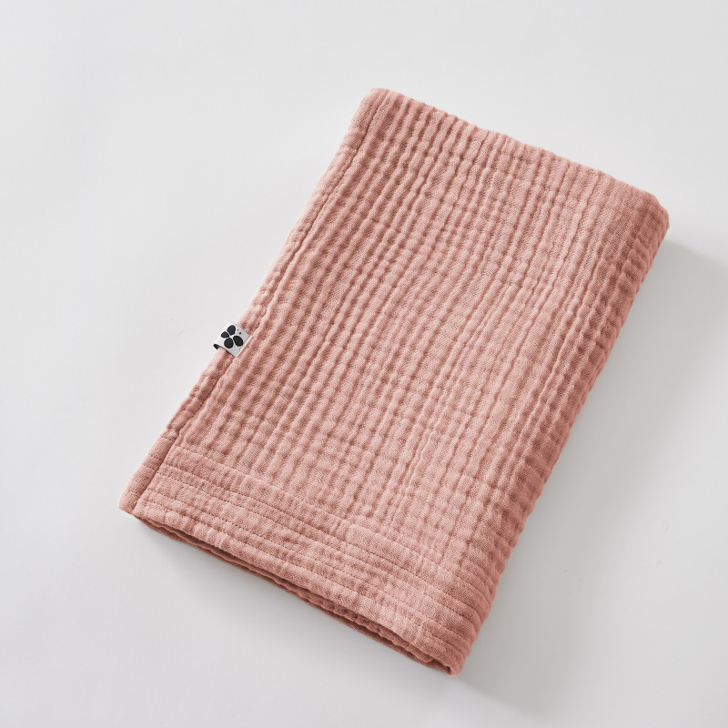 Serviette De Toilette 50 X 90 Cm Gaze De Coton Unie Gaïa L'Effet Papillon - Gaia Rose Pêche -