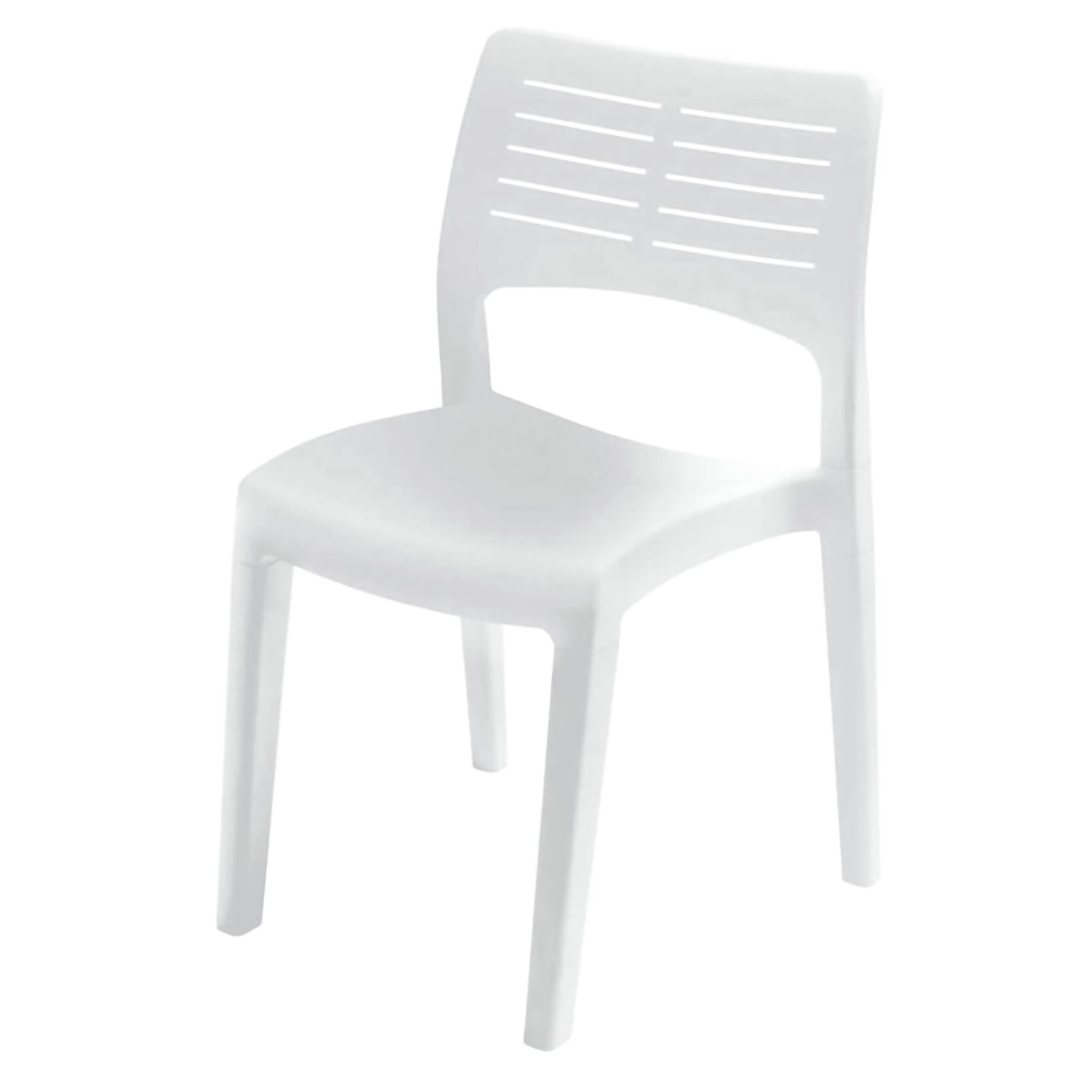 Chaise D'extérieur,en Pvc,blanc,50x51h82 Cm