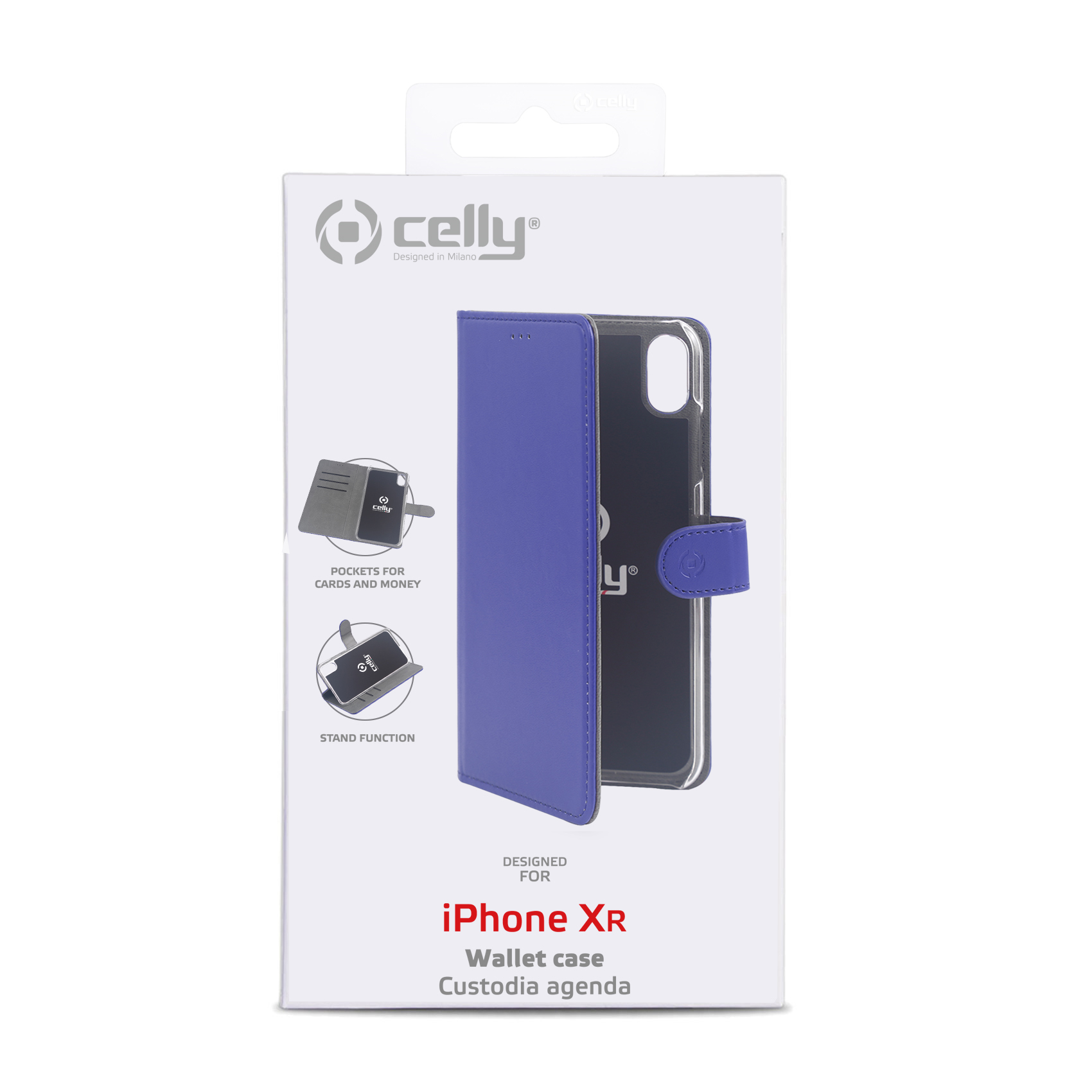 Celly Wally Coque De Protection Pour Téléphones Portables 15,5 Cm (6.1") Étui Avec Portefeuille Bleu