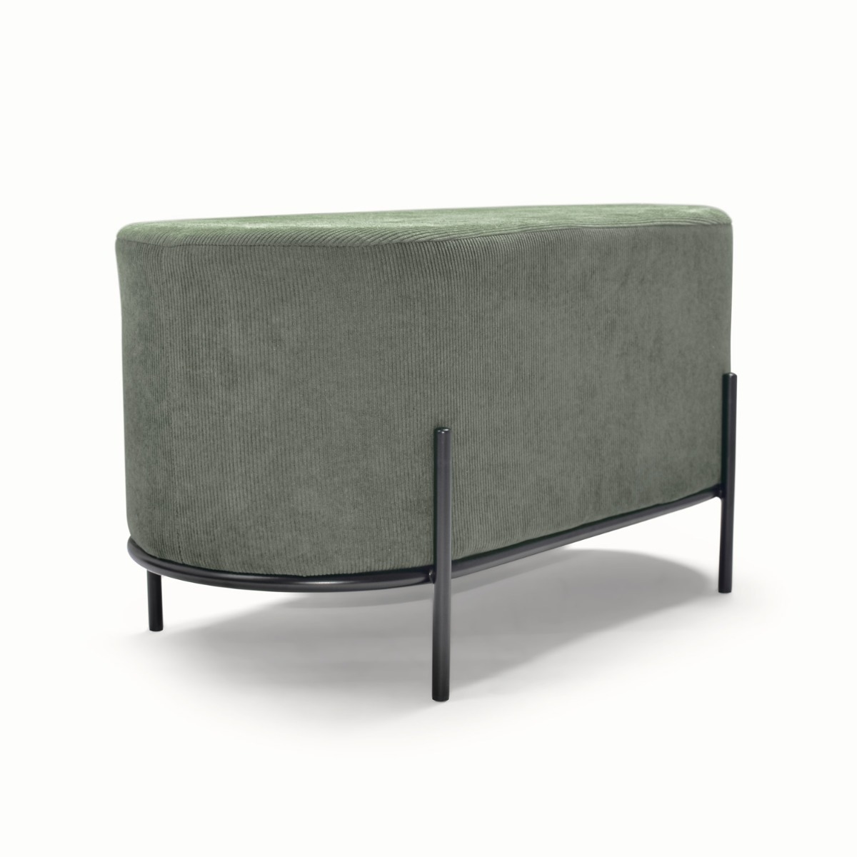 Lipsia Velvet - Pouf Ovale En Velours Côtelé