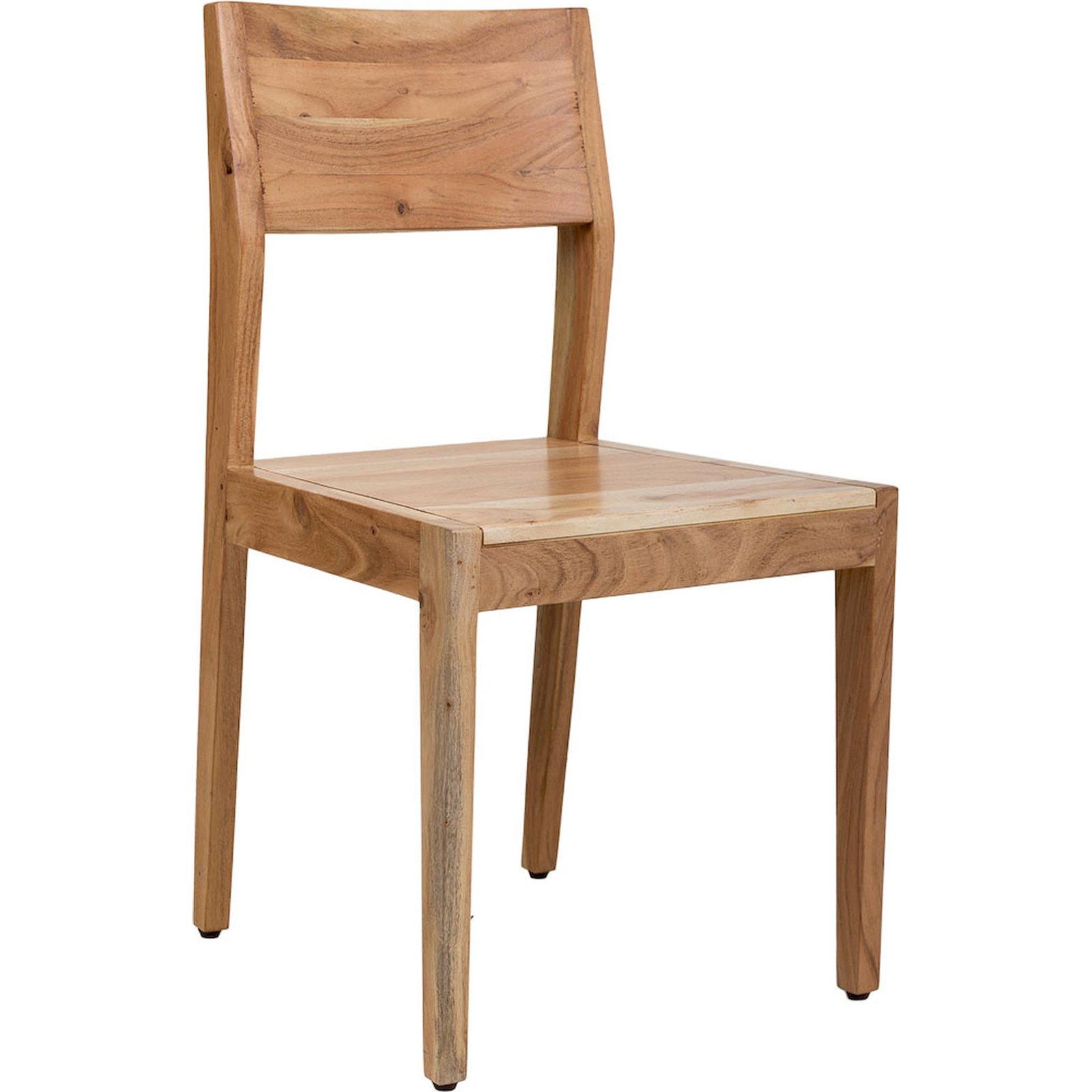 Chaise Salle À Manger Bois D'Acacia Finition Naturelle - Bois Naturel Clair Chaleureux